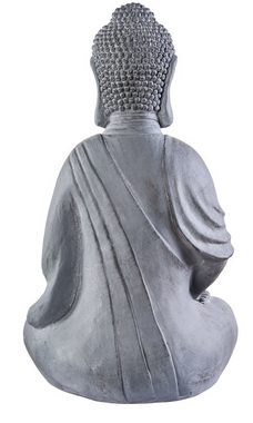 NEUSTEIN Buddhafigur XXXL Großer Buddha 50 cm Steinoptik Garten Deko Figur Skulptur Feng Shui sitzend Steinfigur-Optik