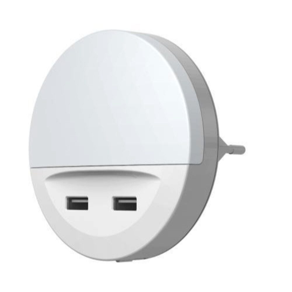Ledvance Nachtlicht Polycarbonate (PC), 13W, warmweiß, 3lm, 90x90mm, mit USB, warmweiß