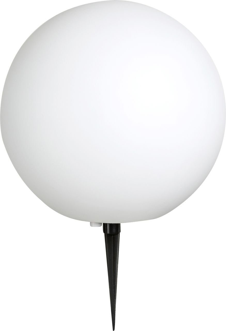 Globo Außen-Stehlampe Globo LED Außenleuchte Toula weiß Ø 30 cm E27, LED, Nicht dimmbar nicht Smart Home-fähig ohne Bewegungsmelder