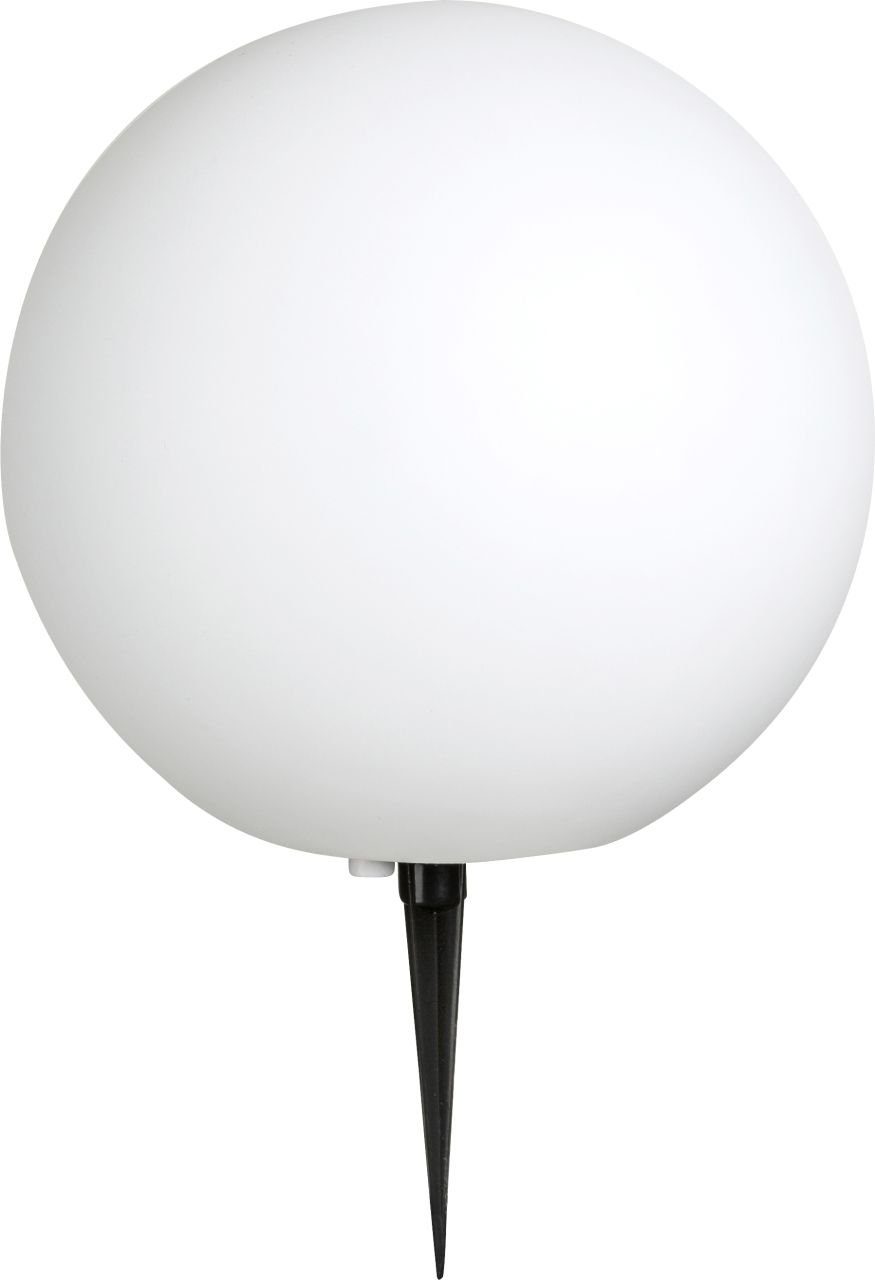 Globo Außen-Stehlampe Globo LED Außenleuchte Toula weiß Ø 30 cm E27, LED,  Nicht dimmbar nicht Smart Home-fähig ohne Bewegungsmelder