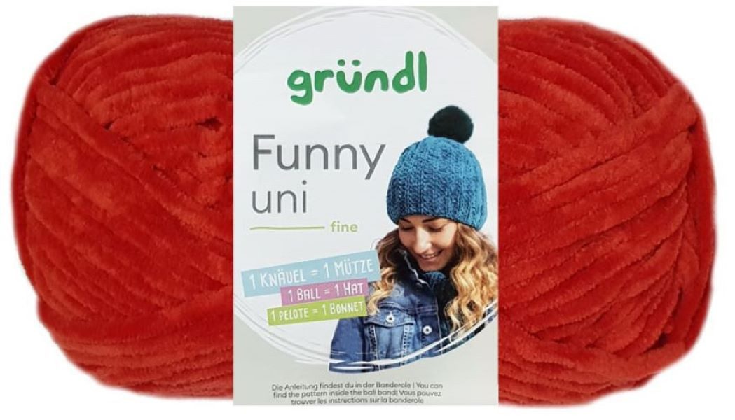 Gründl 100 Gramm Gründl Funny Uni Mikrofasergarn Farbauswahl Bastelgarn