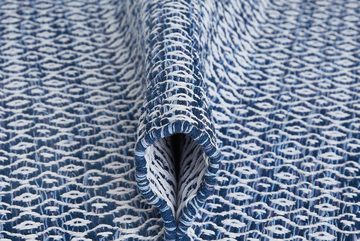 Teppich Nivala, andas, rechteckig, Höhe: 10 mm, Flachgewebe, Rauten Motiv, reine Baumwolle, mit Fransen