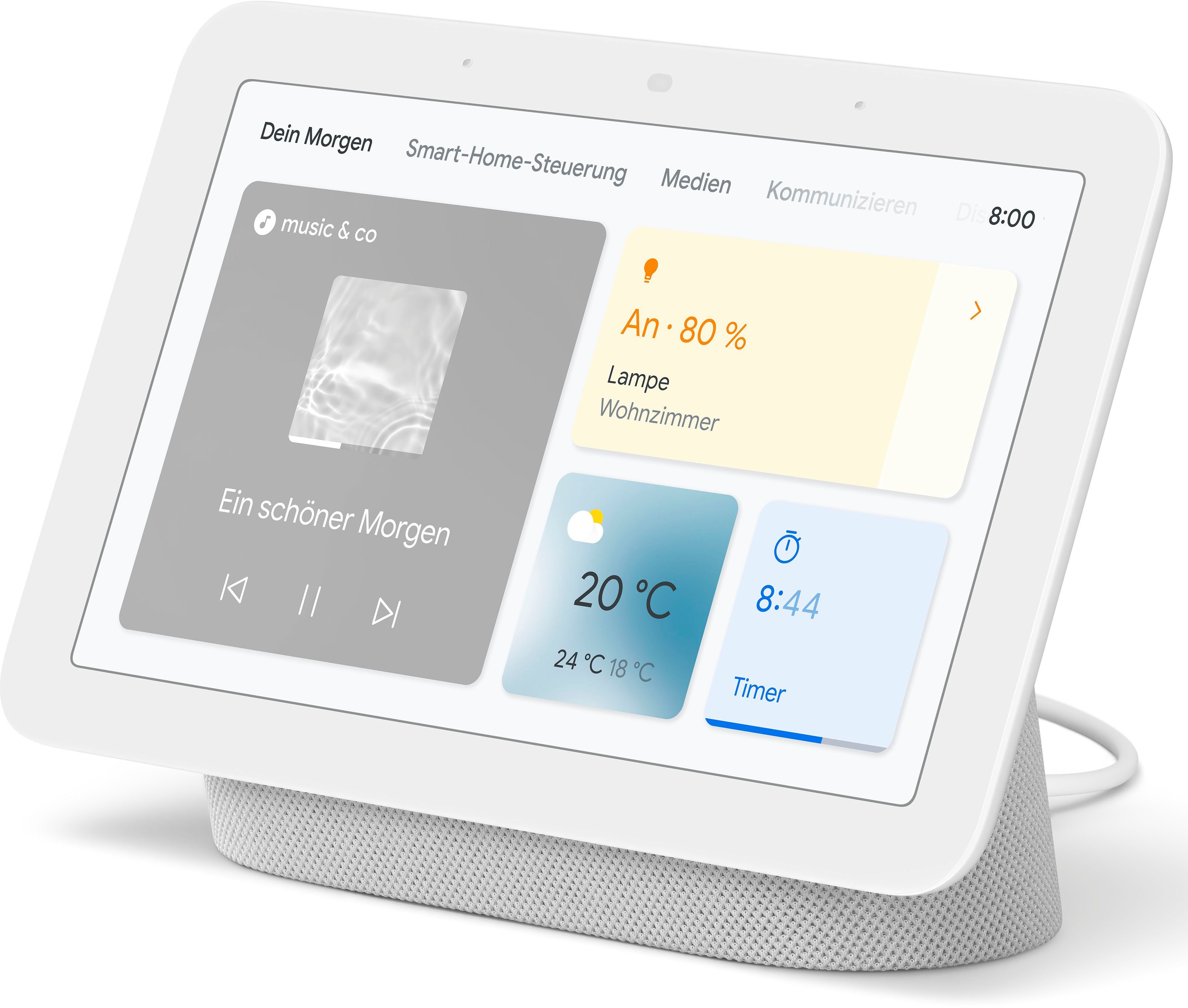 Google Nest Hub (2. Generation) Smart Speaker (Bluetooth, WLAN) Grau Chalk Kreide