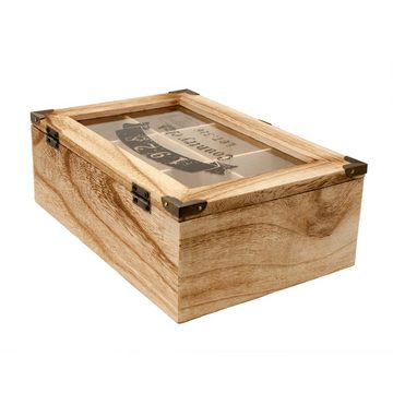 ToCi Teebox Teebox Holz Teekiste Teedose Teebeutelbox Retro Storage Box