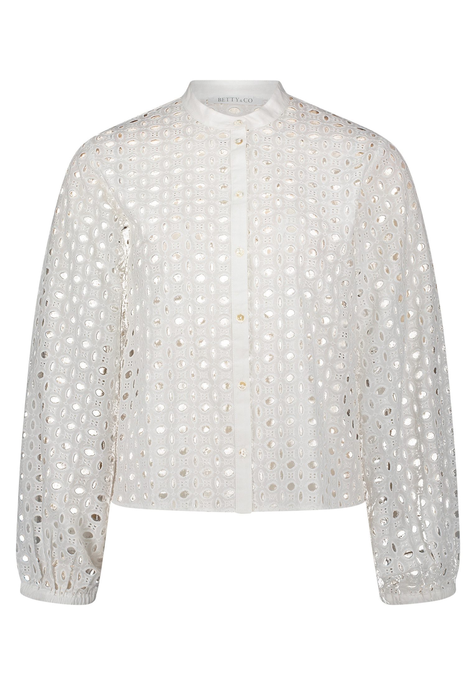Betty&Co Spitzenbluse Damen mit Stehkragen