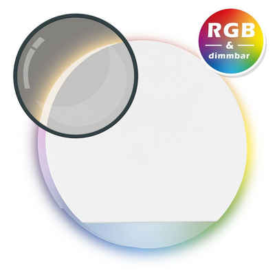 LEDANDO LED Einbaustrahler RGB LED Treppenbeleuchtung KID aus Aluminium in weiß rund für Schalter