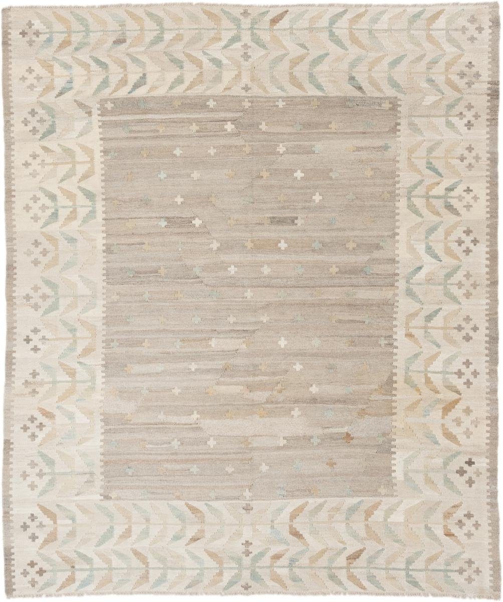 Orientteppich Kelim Afghan Modern 155x185 Handgewebter Orientteppich, Nain Trading, rechteckig, Höhe: 3 mm