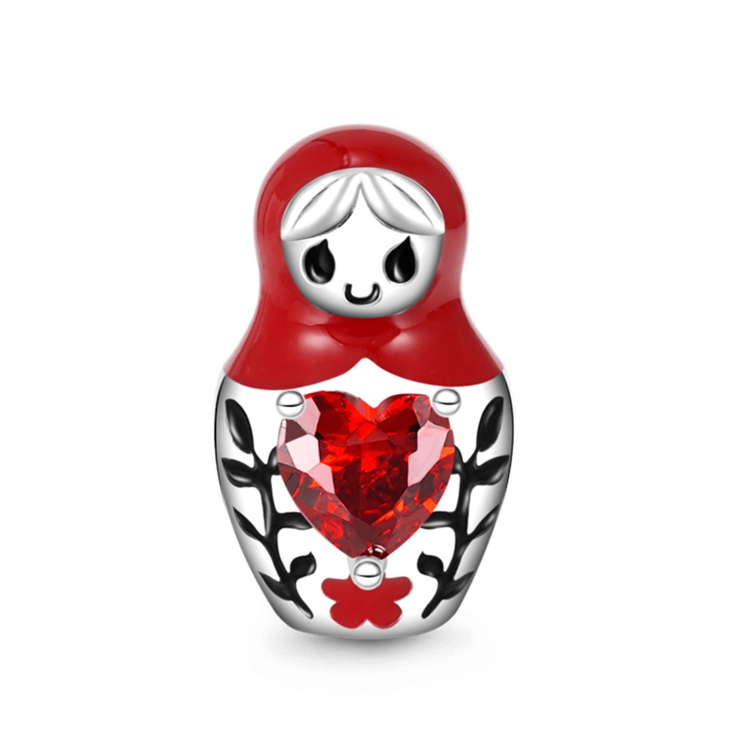 Gnoce Bead Gnoce Charm Matroschka GFC036 Silber