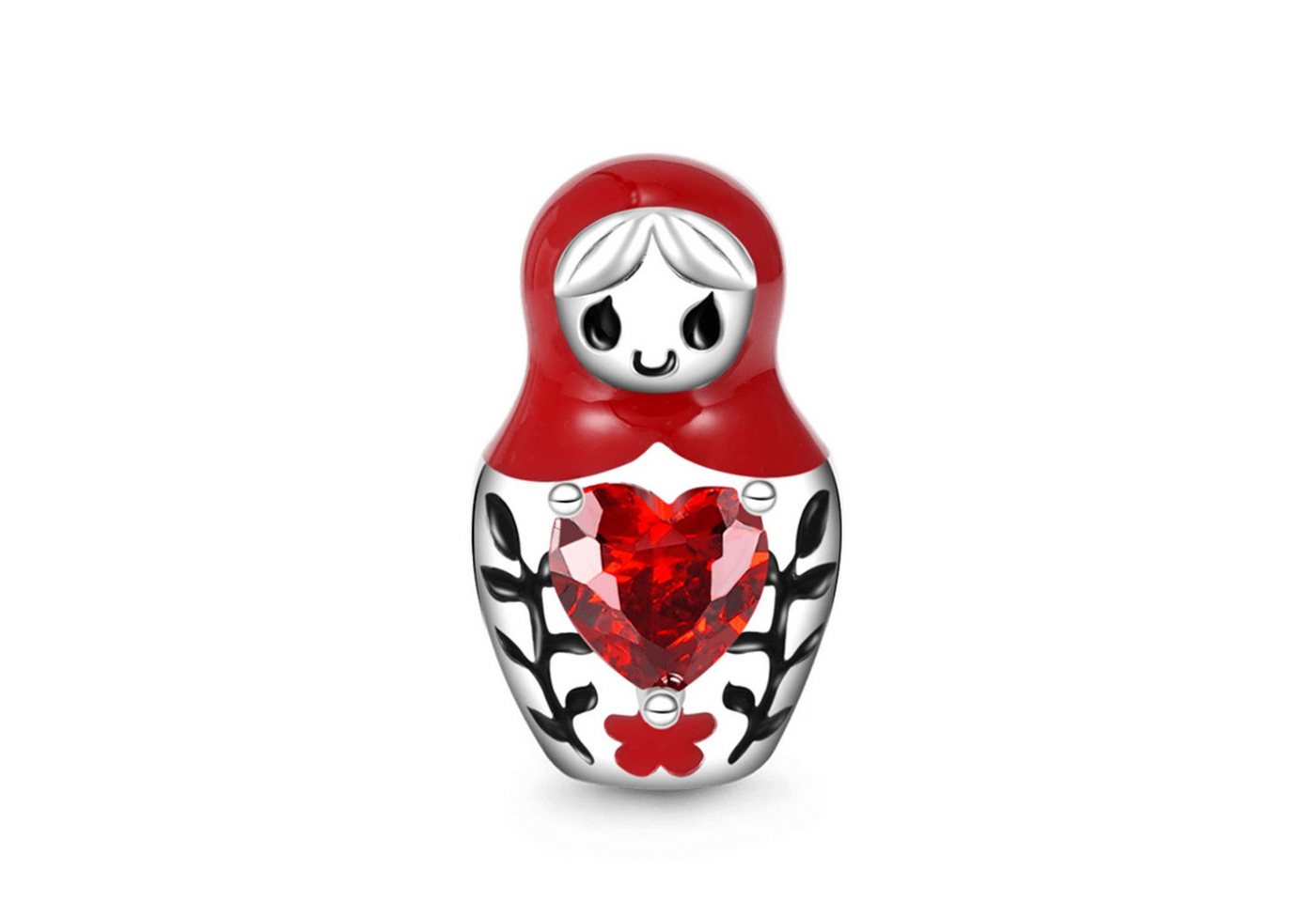 Gnoce Bead Gnoce Charm Matroschka GFC036 Silber