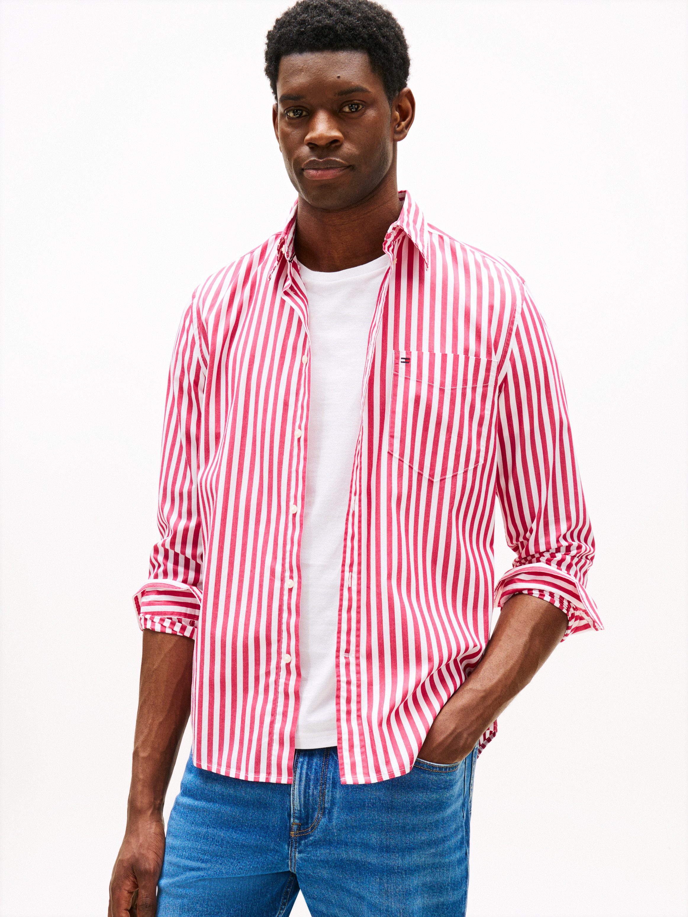 Tommy Hilfiger Langarmhemd FLEX POPLIN BOLD STRIPE SHIRT günstig online kaufen