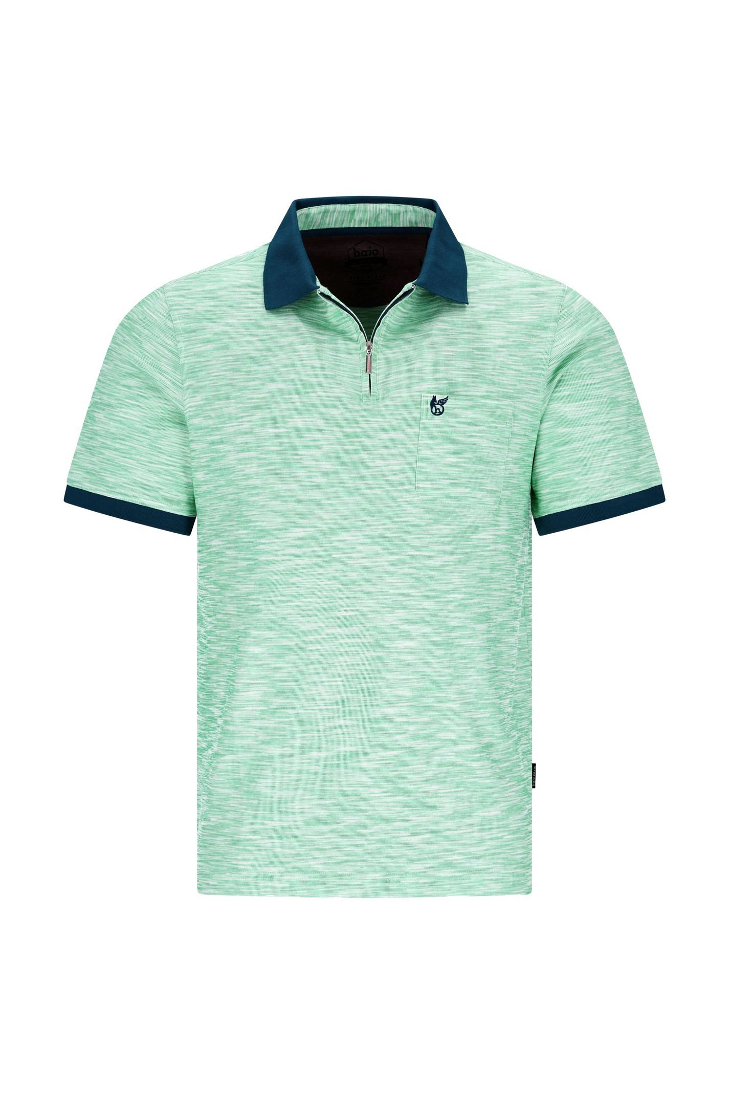 Poloshirt Poloshirt Reißverschluss von Hajo in XXl Größen, mint
