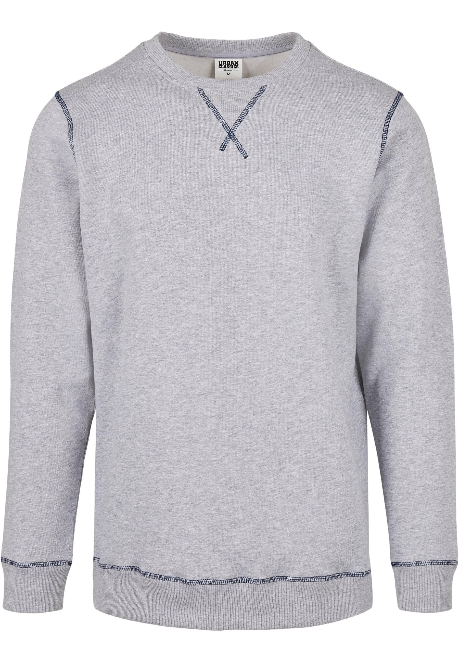 Rundhalspullover Urban Classics Herren Organic Contrast Flatlock Stitched Crew