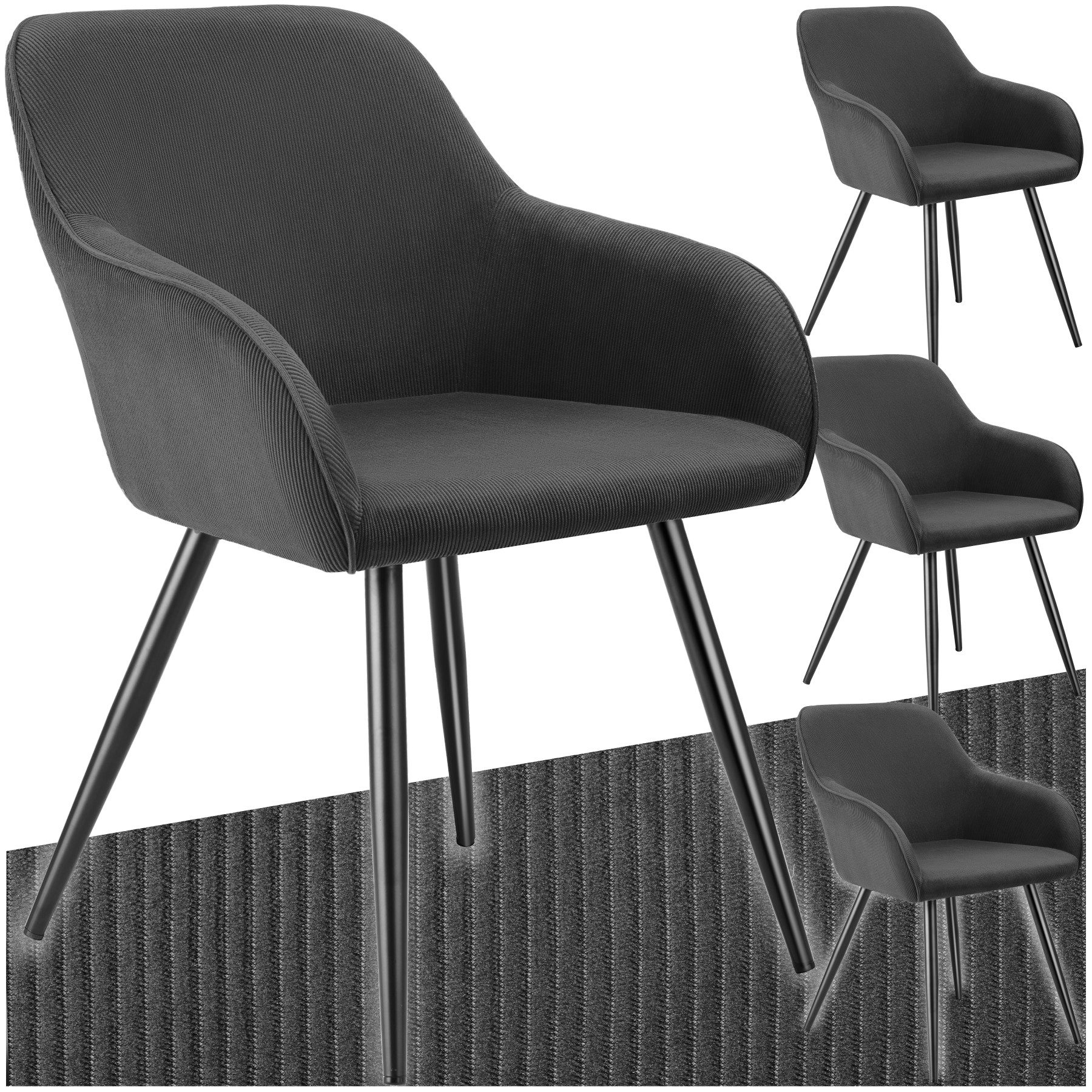 tectake Esszimmerstuhl Marilyn (Set, 4 St), günstig online kaufen