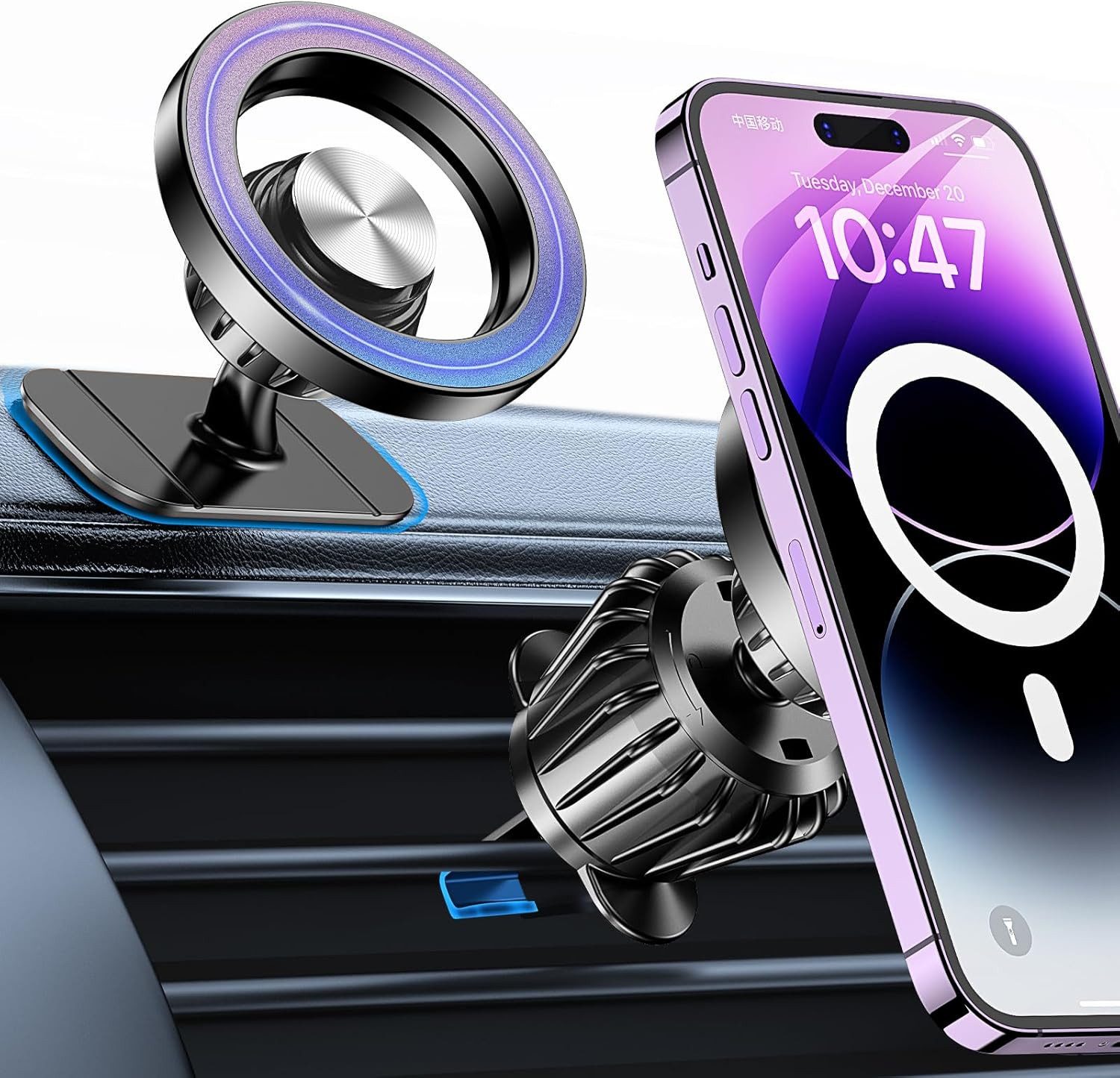 FELIXLEO Coolpow Handyhalterung Auto fuer Magsafe Magnet Halterung Lueftung Smartphone-Controller (1 St)