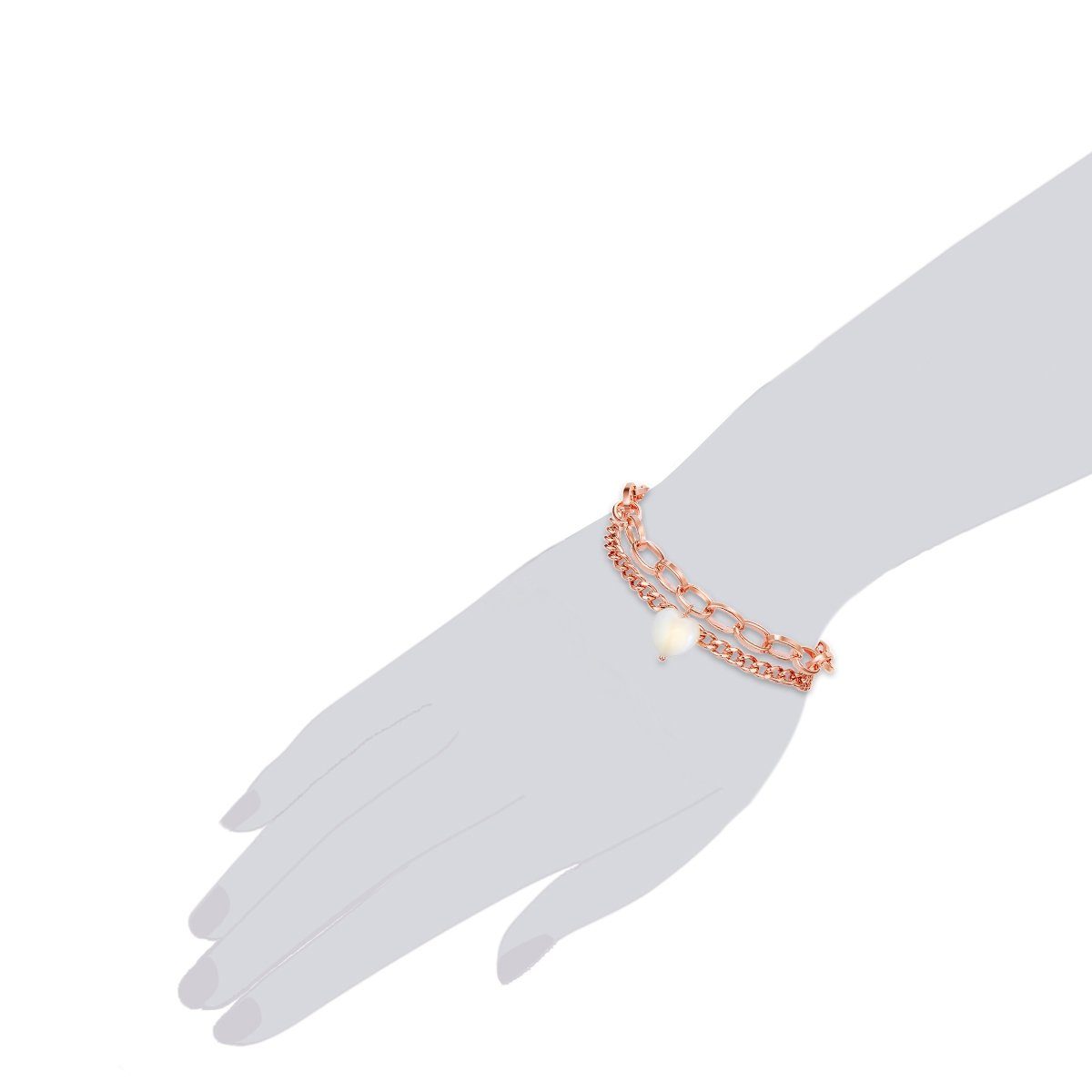 Lulu & Jane Perlenarmband roségold günstig online kaufen