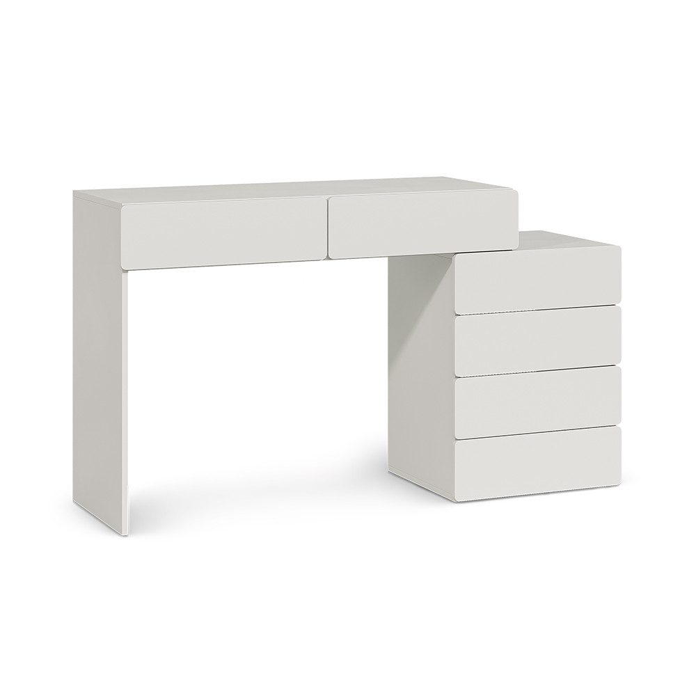 Vicco Schminktisch Alvia, Weiß, 100 cm mit 6 Schubladen (1-St)