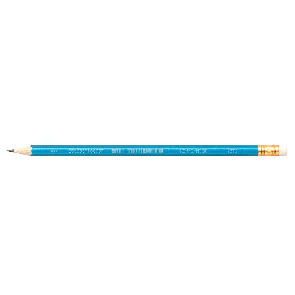 KOH-I-NOOR Bleistift KOH Bleistifte Gradation HB mit Radiergummi Metallic 12er