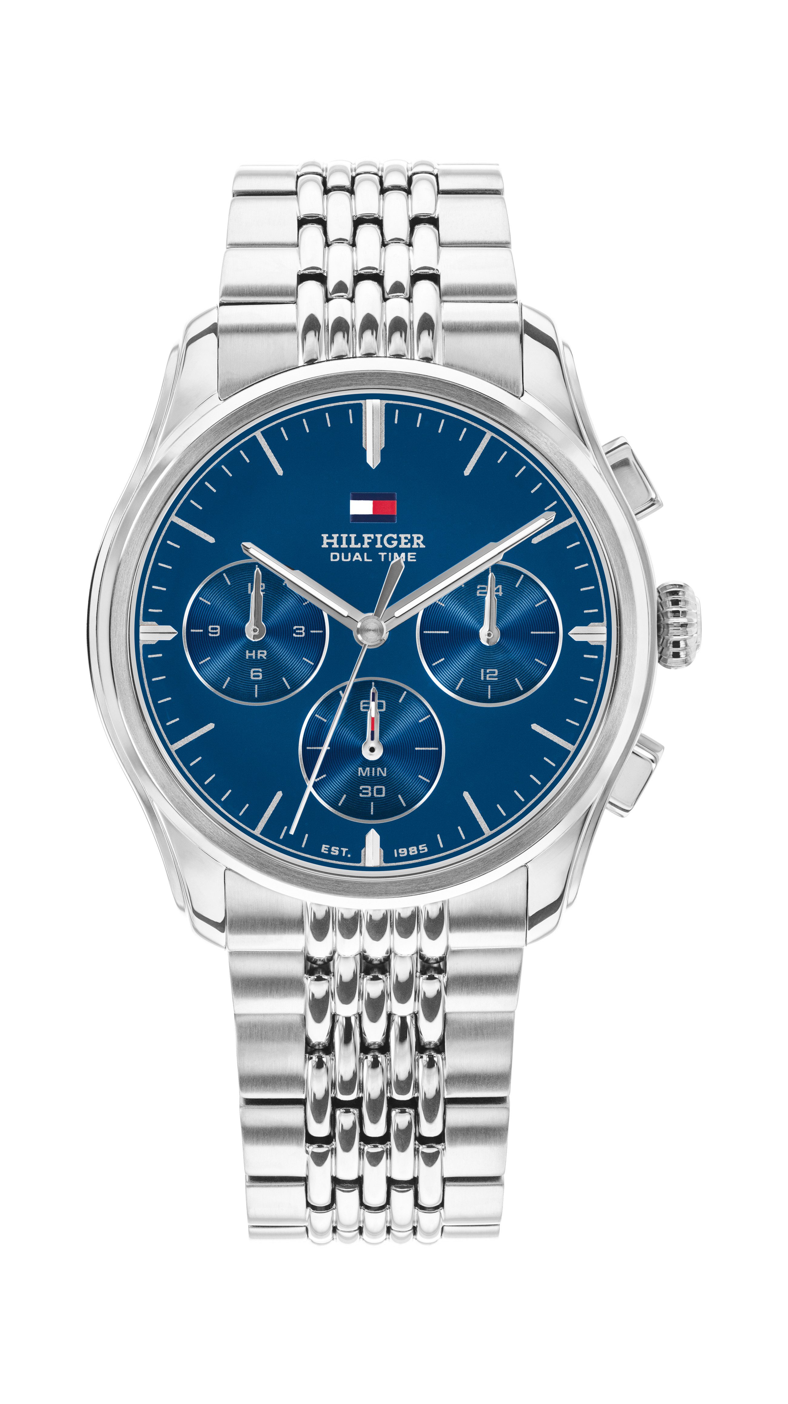 Tommy Hilfiger Multifunktionsuhr BRYANT 1710811, Quarzuhr, Armbanduhr, Damenuhr, Herrenuhr, Edelstahlarmband, analog