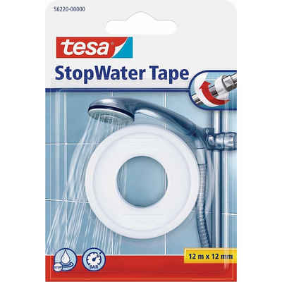 tesa Dichtband StopWater Tape Dichtungsband weiß 12,0 mm x 12,0 m 1 Rolle