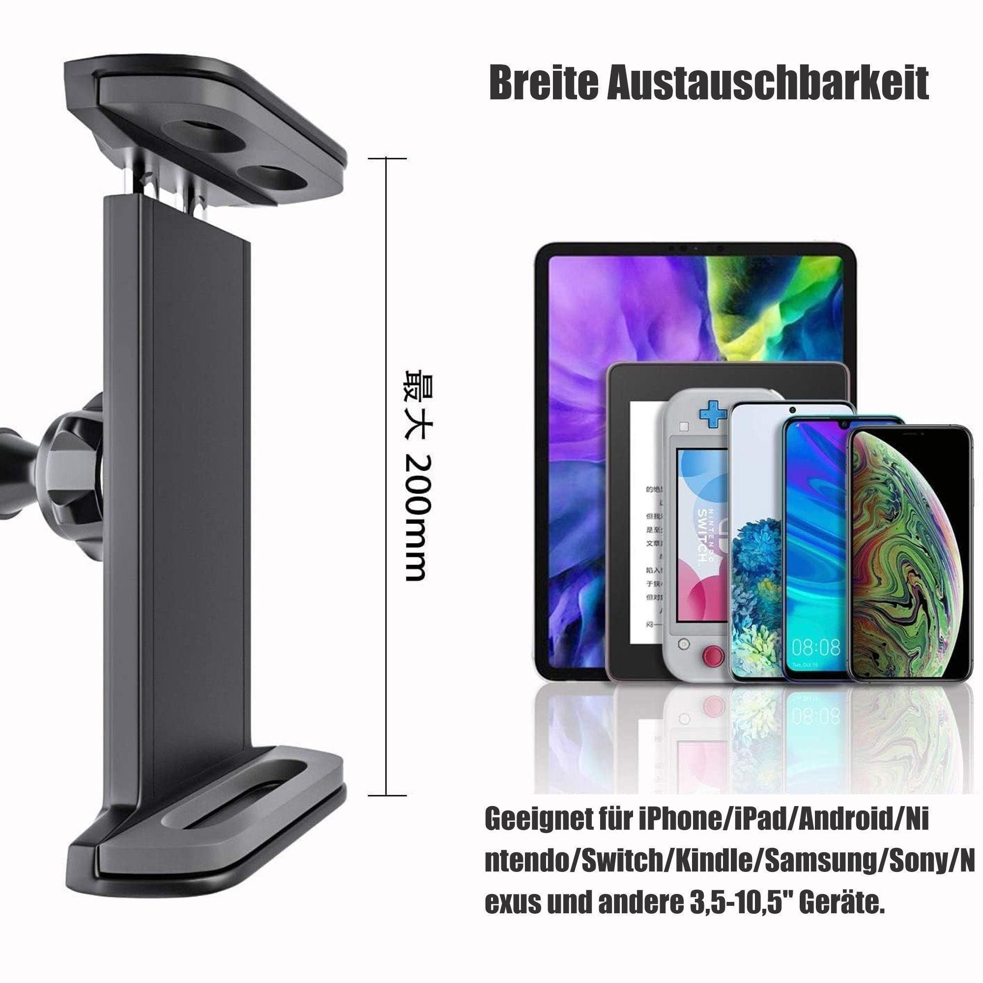 ibettertec Handy-Halterung Flexibler Schwanenhals-Handyhalter Gooseneck Handyhalter, (bis 10.5 Zoll, – Höhenverstellbar & 360° Drehbar – Universell für iPhone,  – Bild 4 von 5