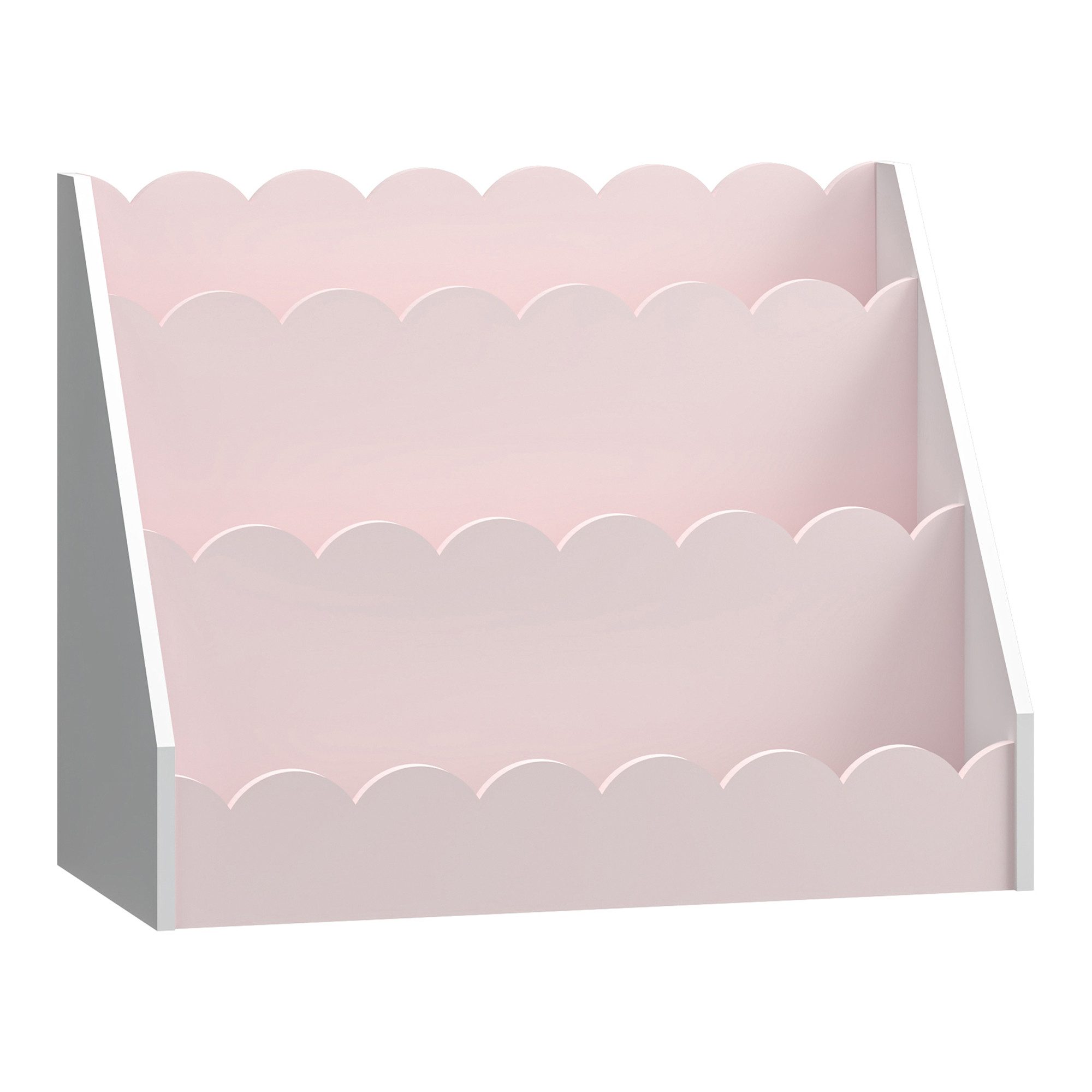 en.casa Kinderregal, »Vestnes« 48x61x30 cm in Wellendesign Cotton Candy/Wei günstig online kaufen