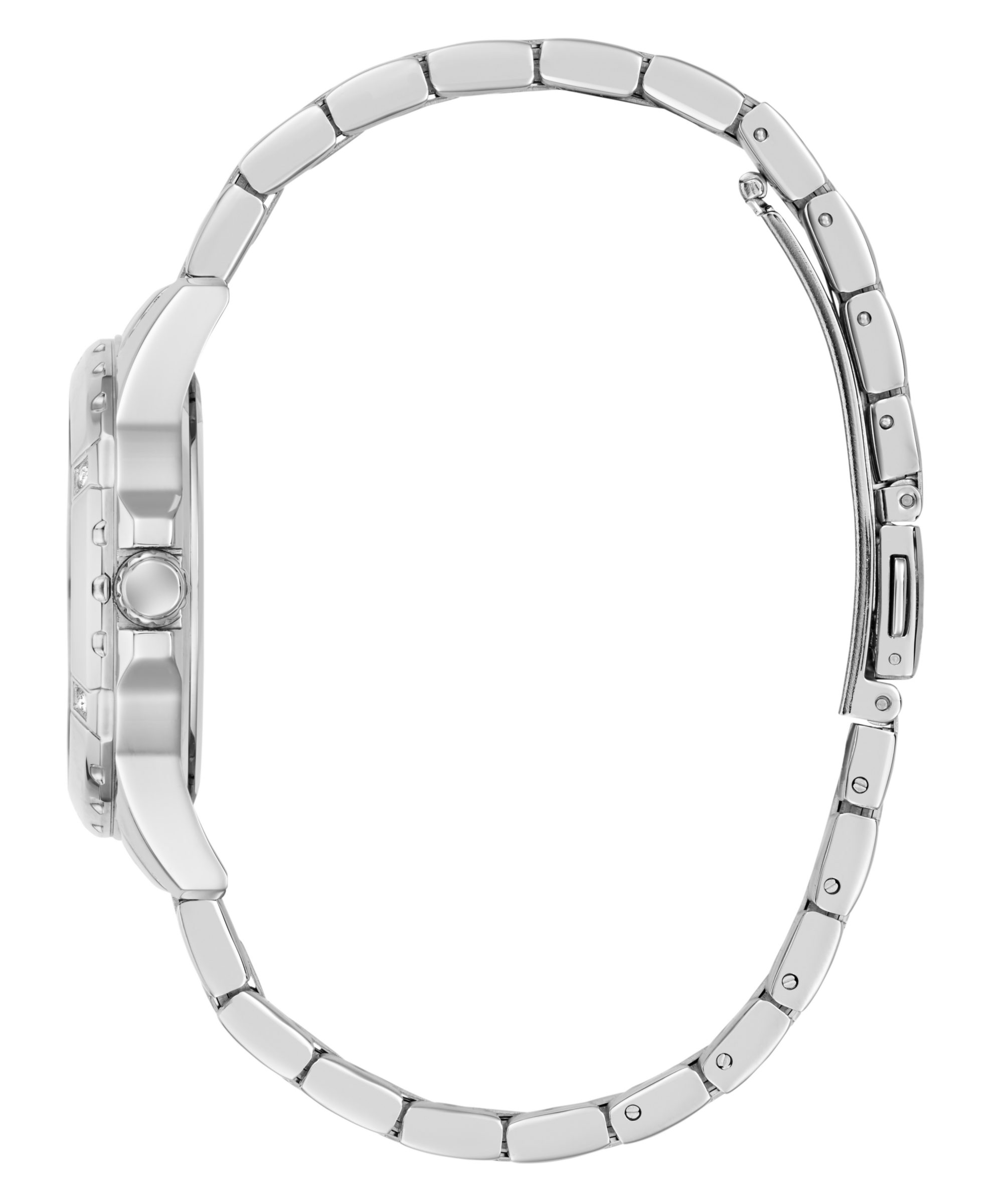 Guess Quarzuhr MIST GW0948L1, Armbanduhr, Damenuhr, Edelstahlarmband, Kristallsteine