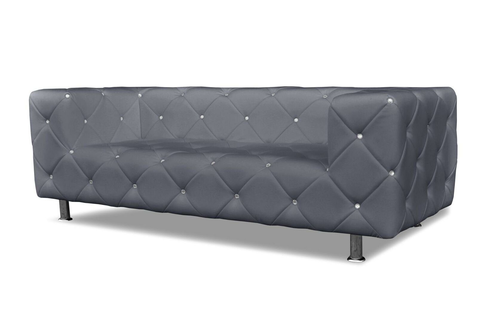 luxus in Neu, Sofa Made Steinen moderner mit Grauer Europe JVmoebel Chesterfield Dreisitzer