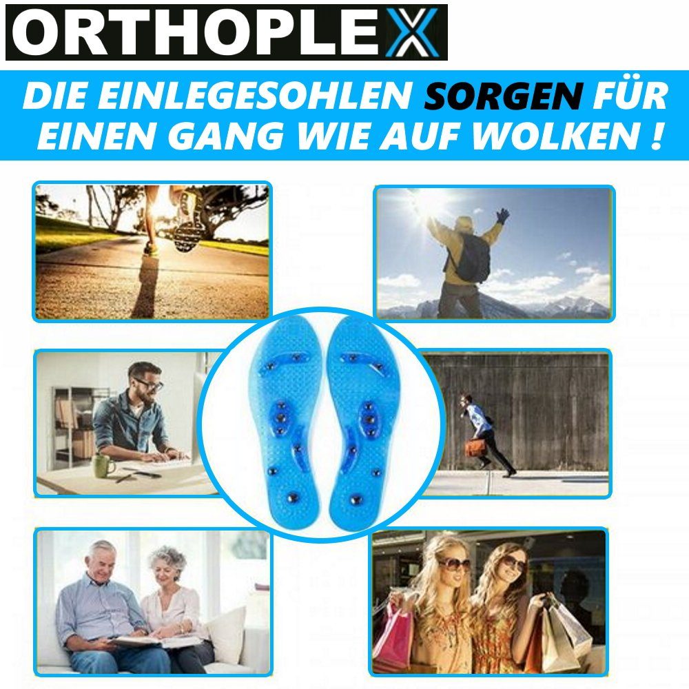 ORTHOPLEX Sohlen, Magnetische Magnet Einlegesohlen MAVURA Schuhsohlen Ergonomische Gel Einlegesohlen Massage Akupressur