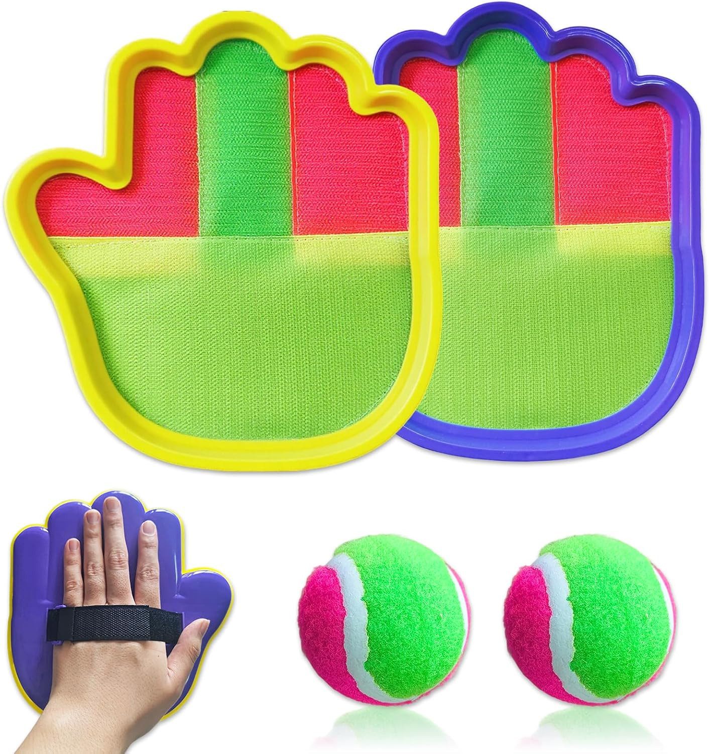 FELIXLEO Spielzeug-Gartenset Klettballspiel Outdoor Spiele Klettball Strandspielzeug Strandspiele, (1-tlg)