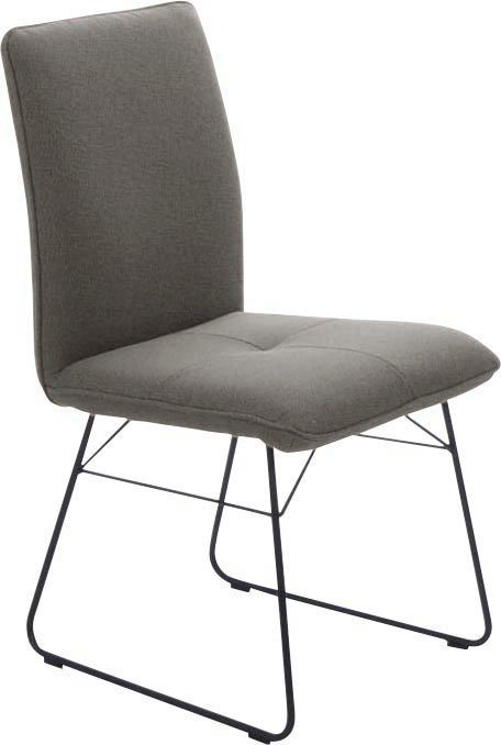 K+W Komfort & Wohnen Sitz schlamm Rücken, in im Drahtgestell Steppung Metall am Kufenstuhl St), (1 schwarz, Griff