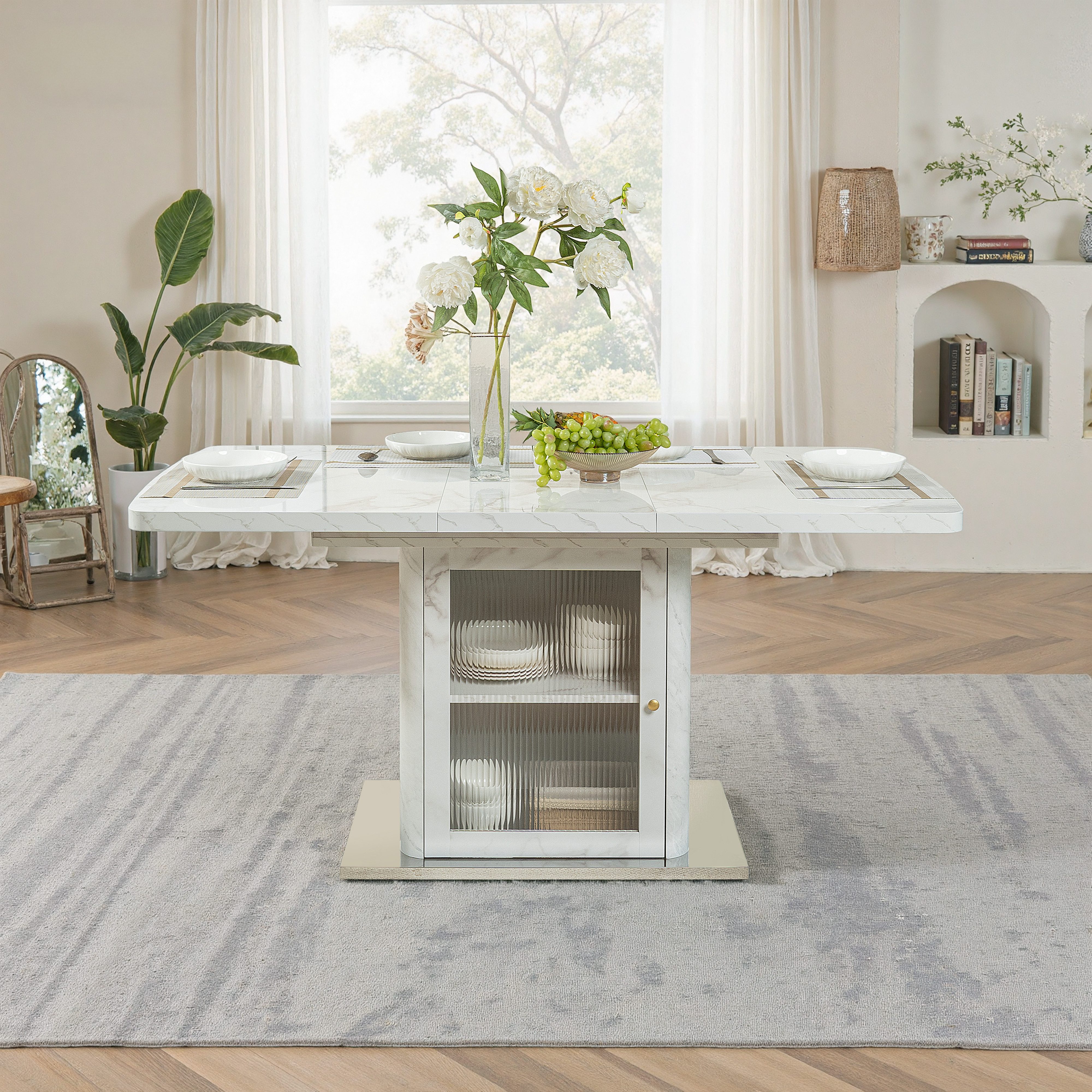 OKWISH Esstisch Esszimmertische, Tisch (120-160 cm, günstig online kaufen