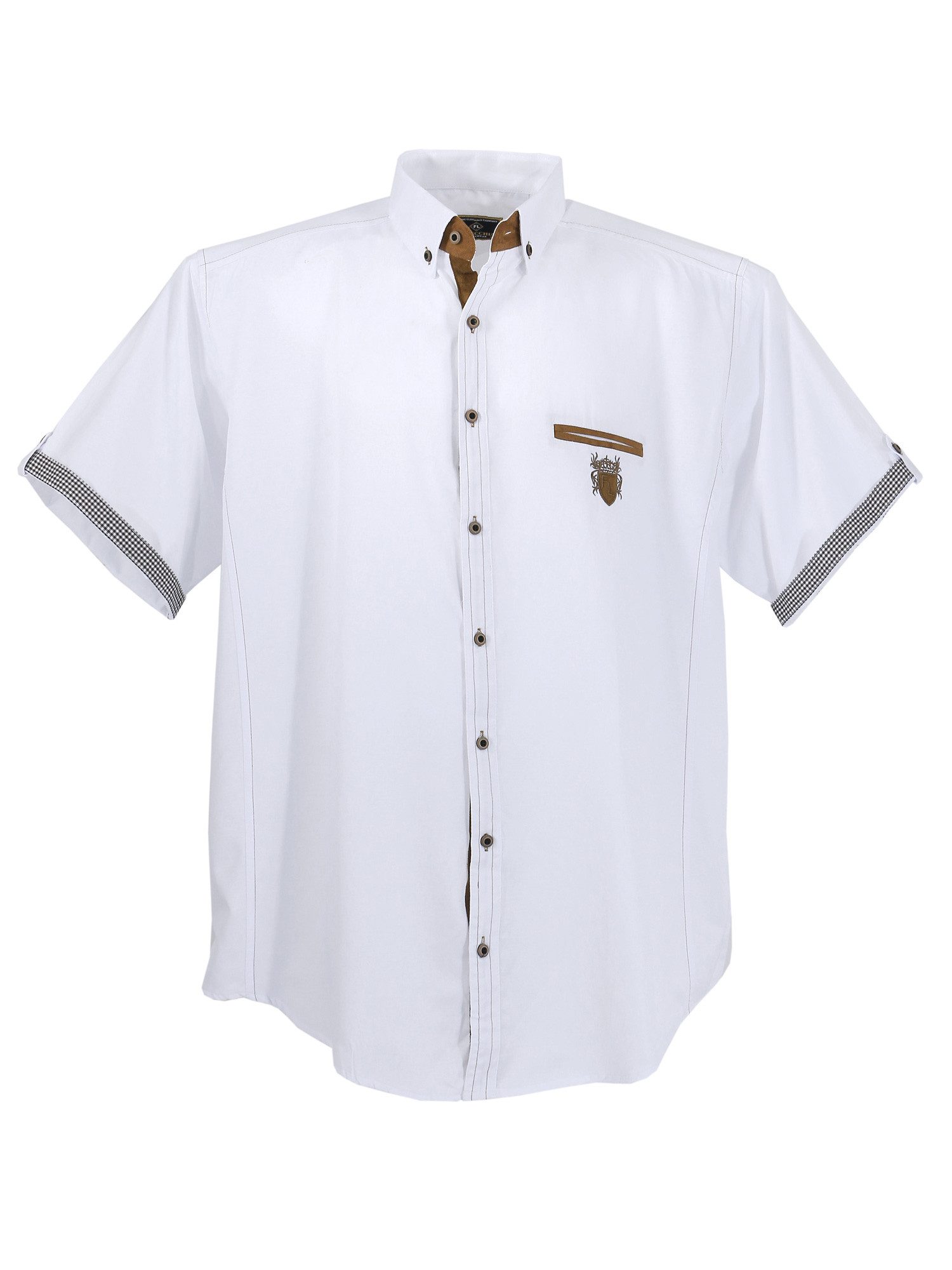 Lavecchia Kurzarmhemd Lavecchia Herren Kurzarmhemd 1128 (Snow White, 5XL) modisches & zeitloses Herrenhemd