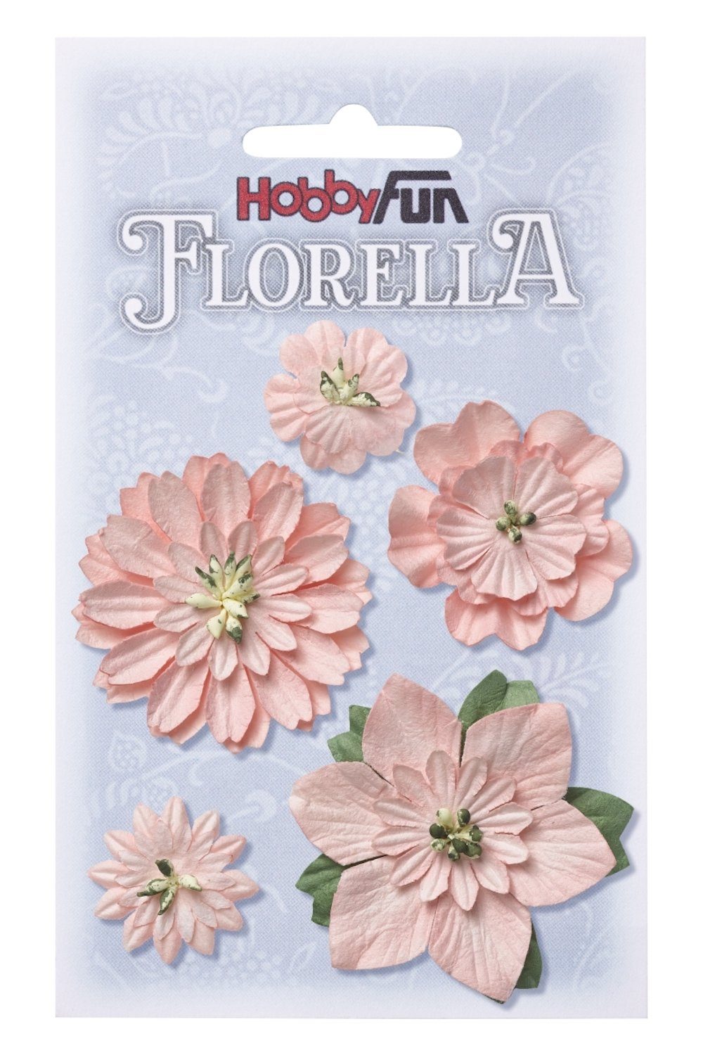 HobbyFun Dekofigur 2 sort. 5 Maulbeer-Papier FLORELLA-Blüten cm - aus