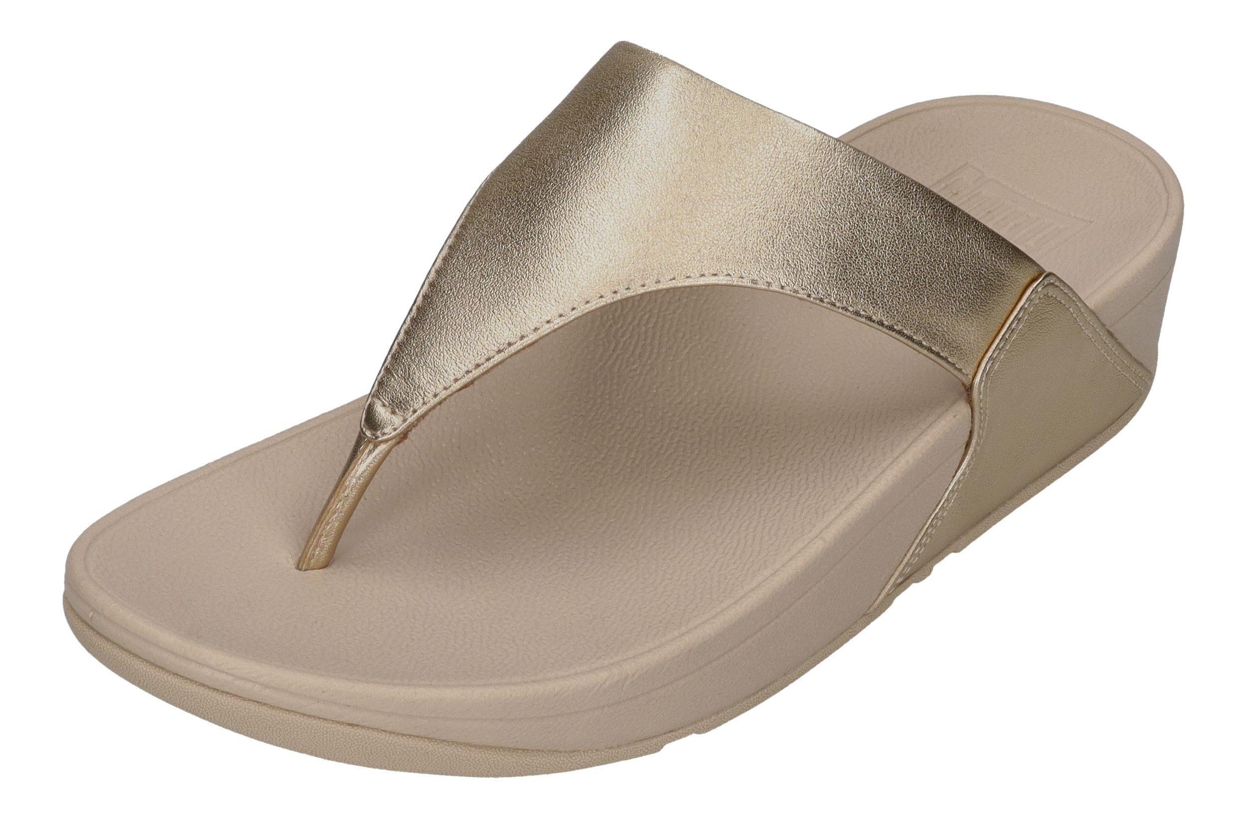 Fitflop LULU LEATHER TOE POST Zehentrenner Platino günstig online kaufen