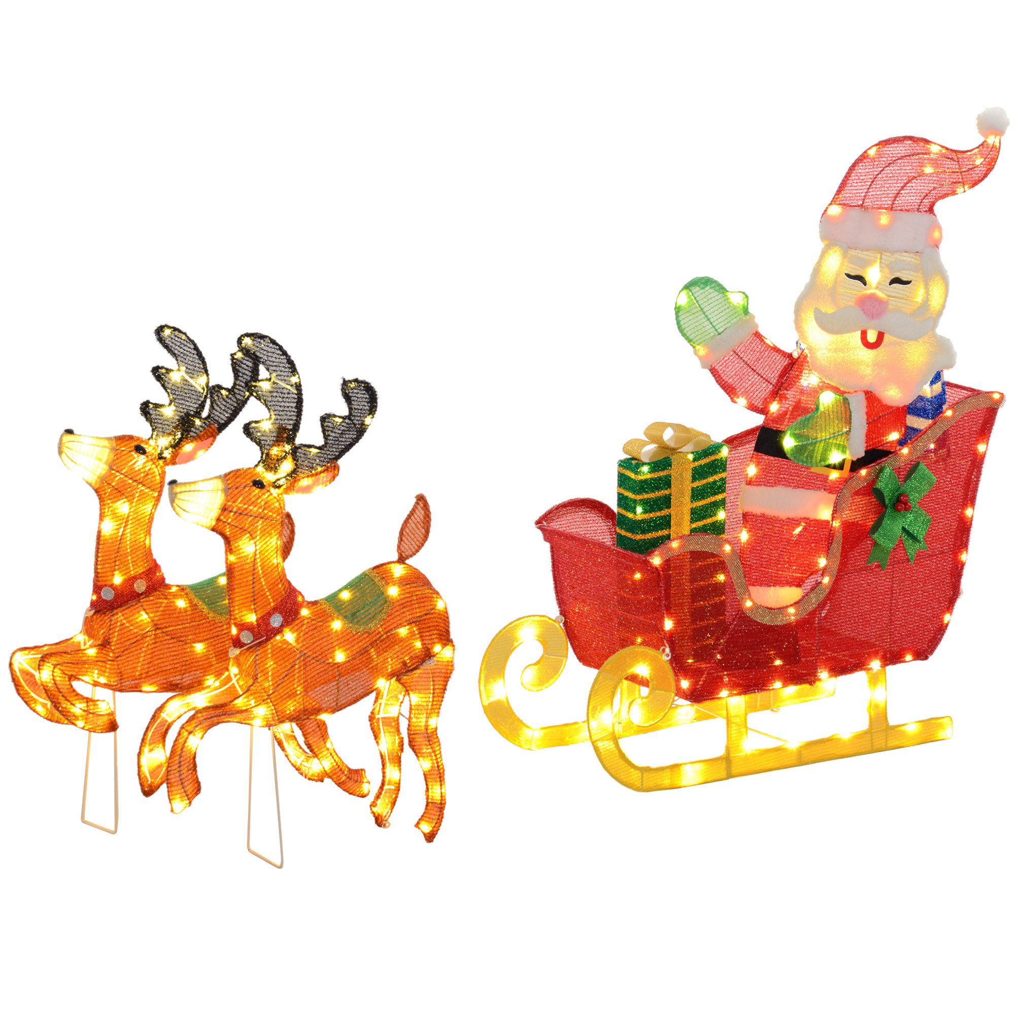 Outsunny Stehlampe 246er LED, in warmweiß, Stahlrahmen, für Indoor, Outdoor günstig online kaufen