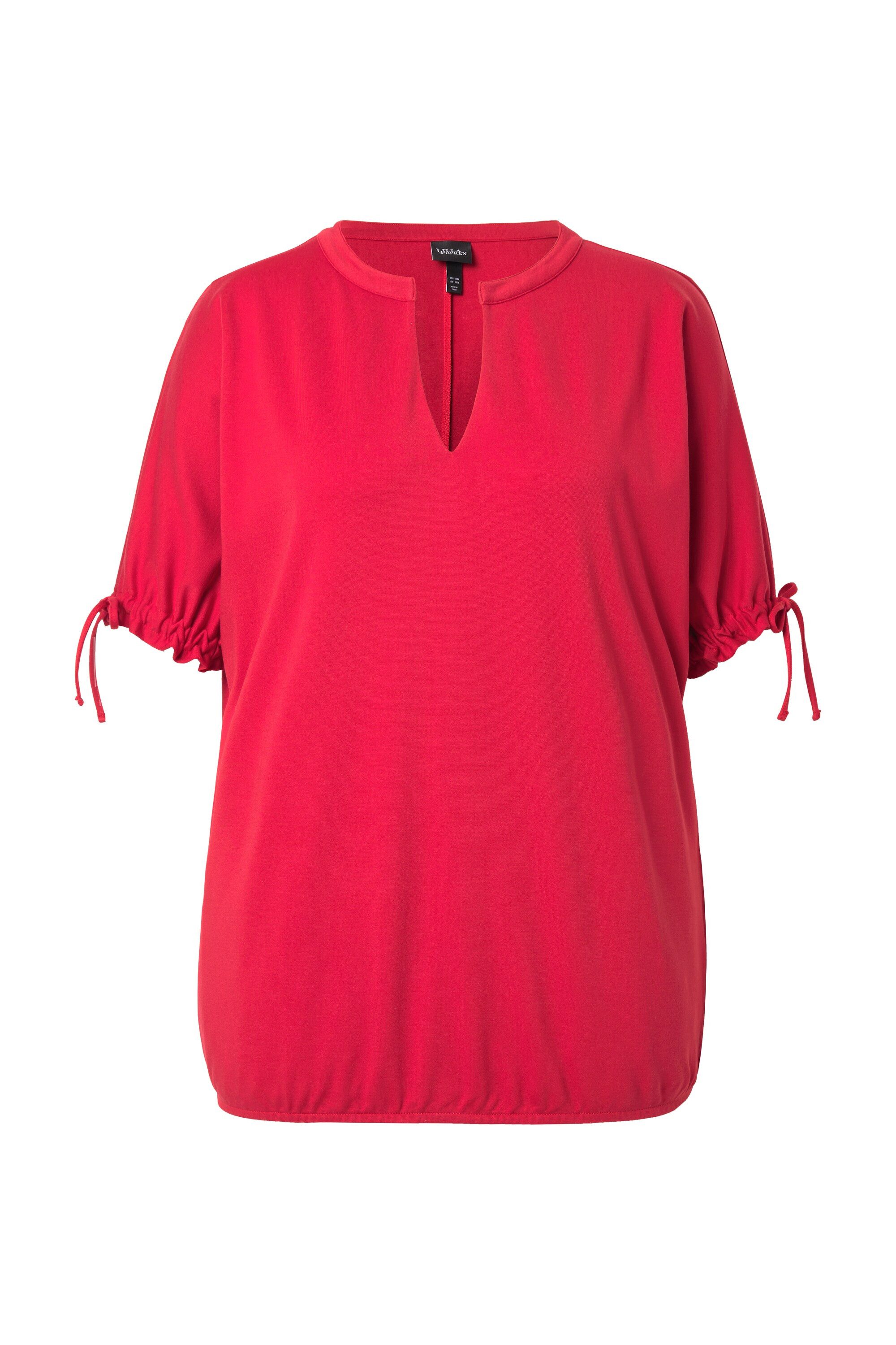 Ulla Popken Sweatshirt Sweatshirt Oversized Tunika-Ausschnitt Halbarm günstig online kaufen