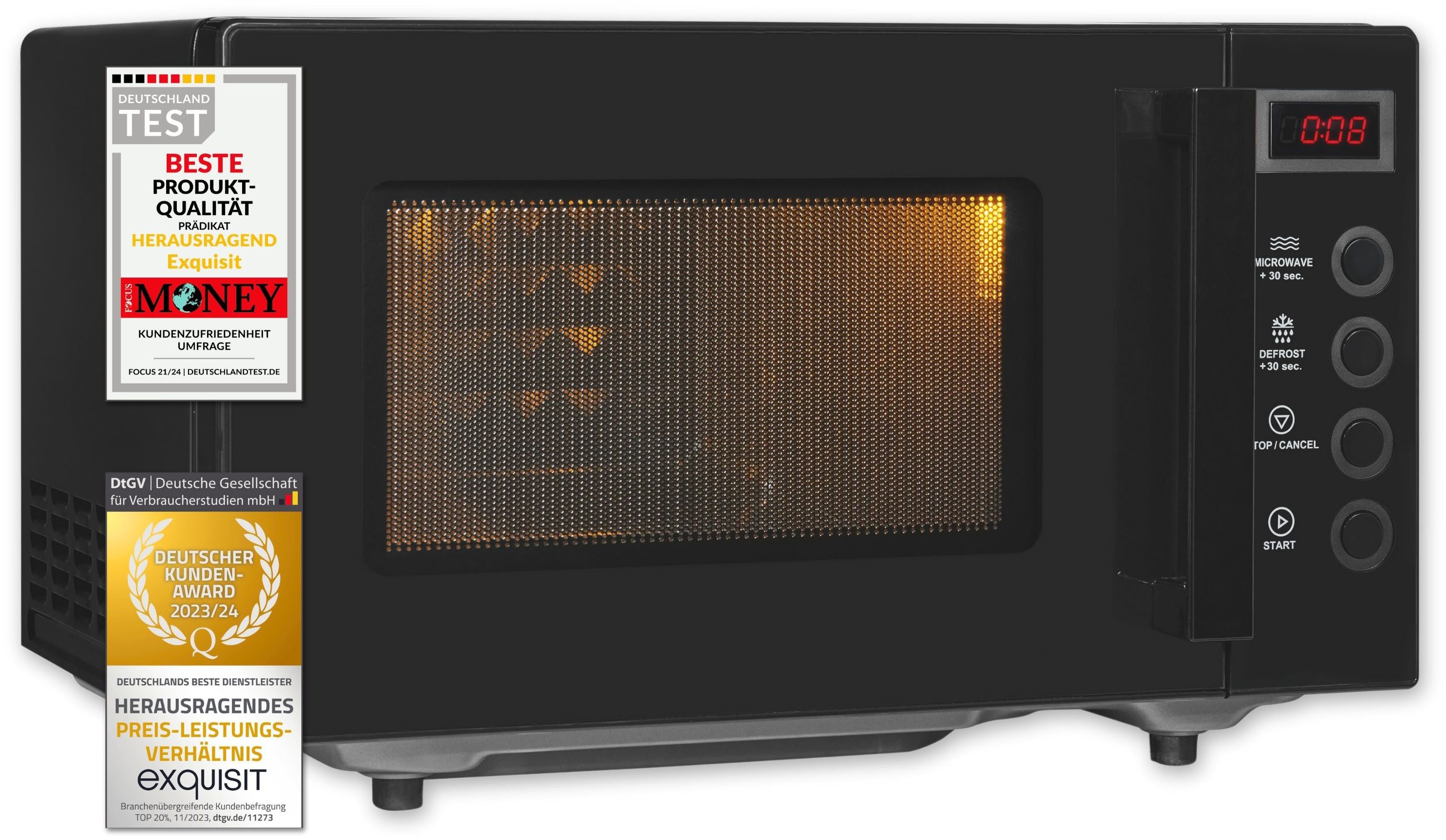 exquisit Mikrowelle MW7020-F-030DI, Mikrowelle, schwarz