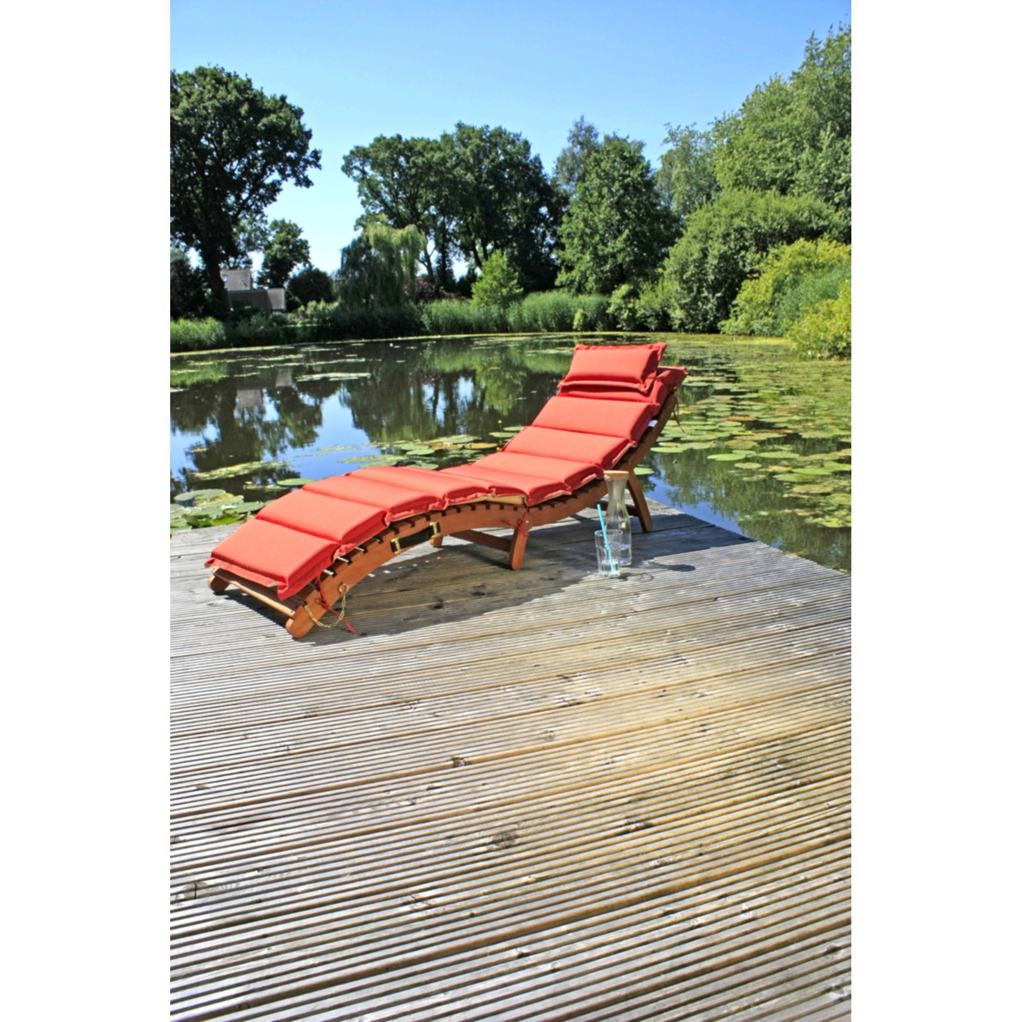 Garden Pleasure Gartenliege NASSAU, mit Wendeauflage
