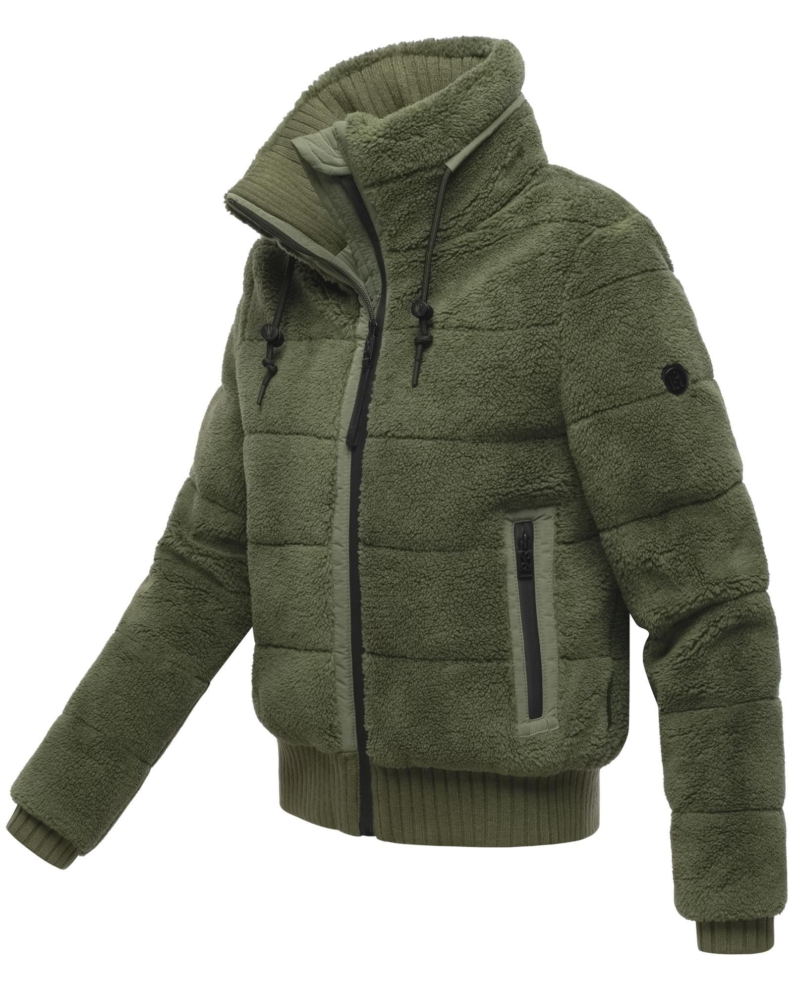 Navahoo Plüschjacke Schneepuder 14 warme Damen Teddyjacke für den Winter
