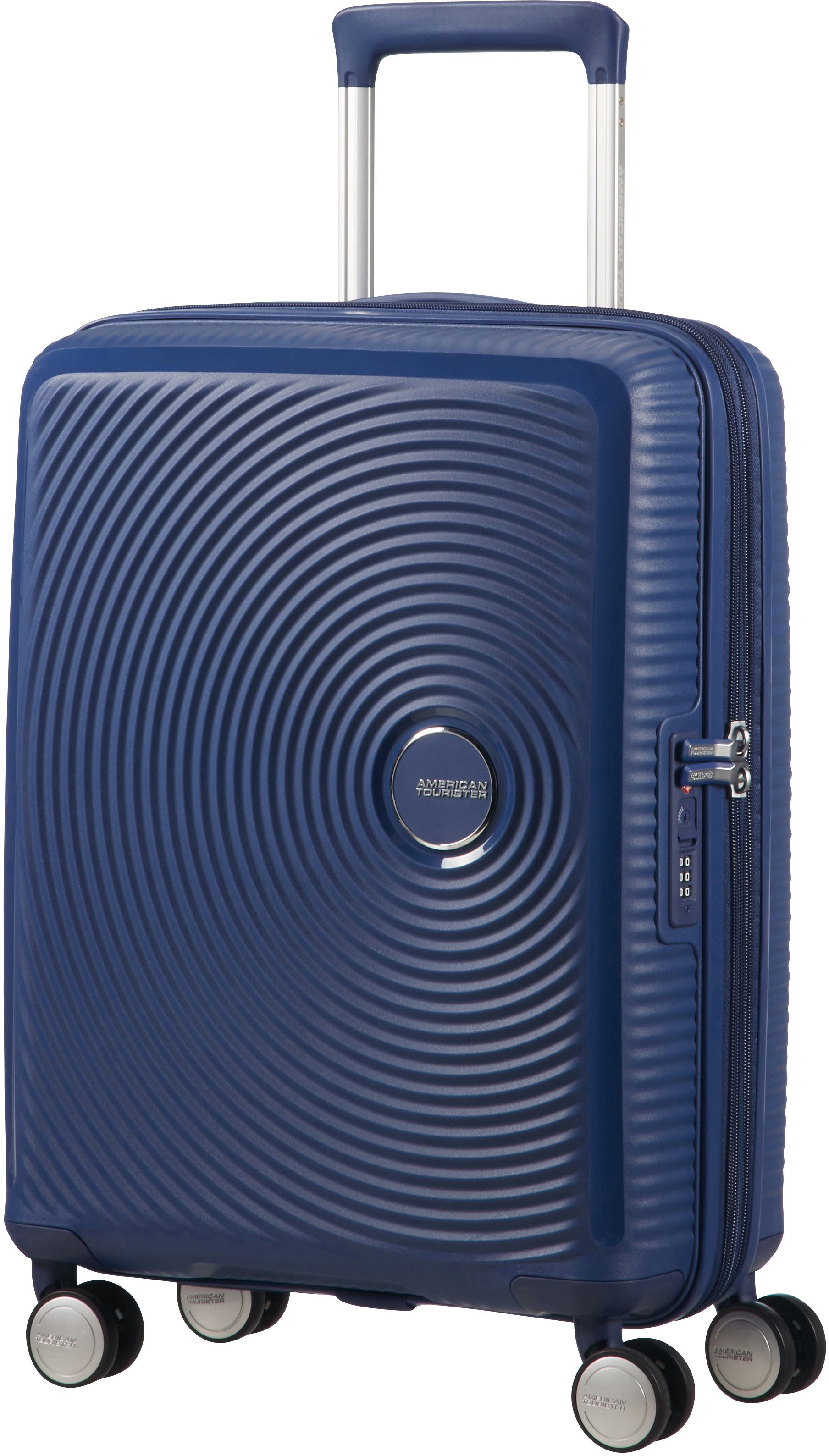 American Tourister® Hartschalen-Trolley Soundbox, 55 cm, 4 Rollen, mit Volumenerweiterung Midnight Navy