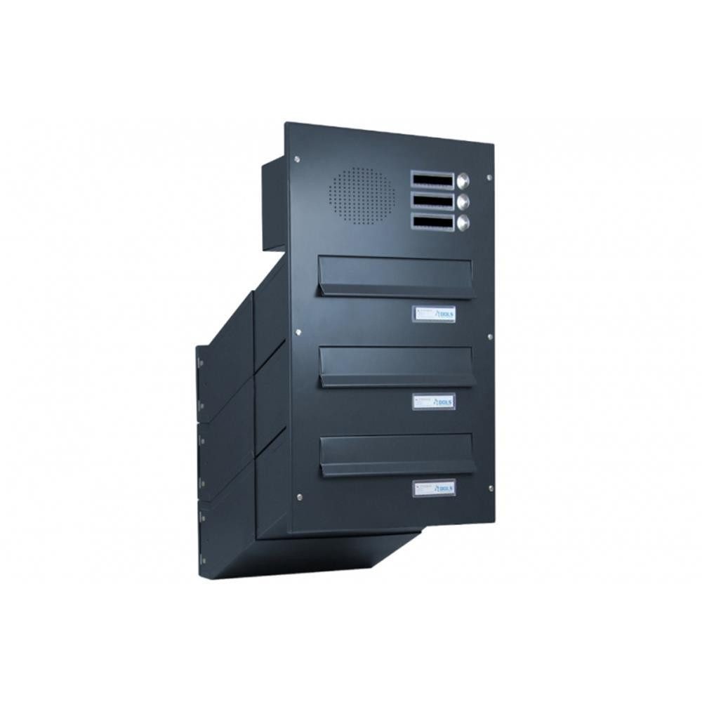 Letterbox24 Durchwurfbriefkasten DV-Serie Durchwurfbriefkastenanlage mit Sprechsieb in RAL