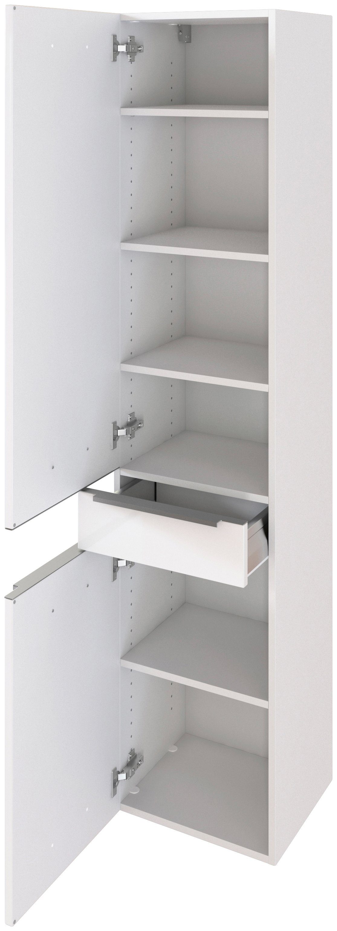 welltime Seitenschrank Matera Breite 40 cm, hochwertige matte MDF-Fronten und Softclose-Funktion
