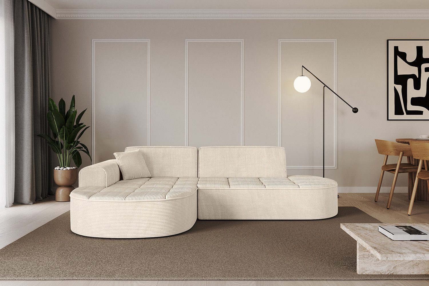ALTDECOR Ecksofa TARO-L1, Sofa Praktische Bequeme Funktionsecke Couch L-Form Eckcouch, Corner Sofa L-Form Vielseitige Sofa Wohnlandschaft Wohnzimmer
