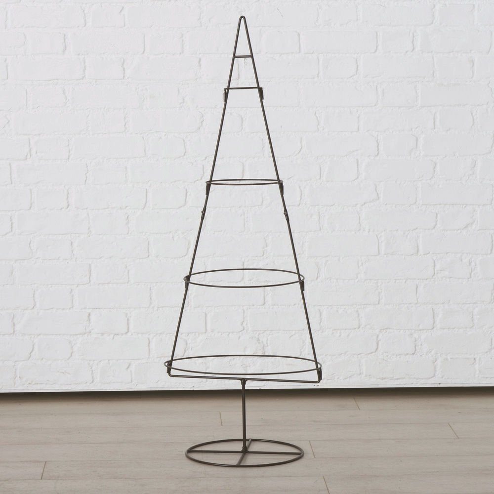 Spetebo Dekobaum Metall Aufsteller Tanne dunkelbraun - 111 cm (Stück, 1 St. günstig online kaufen