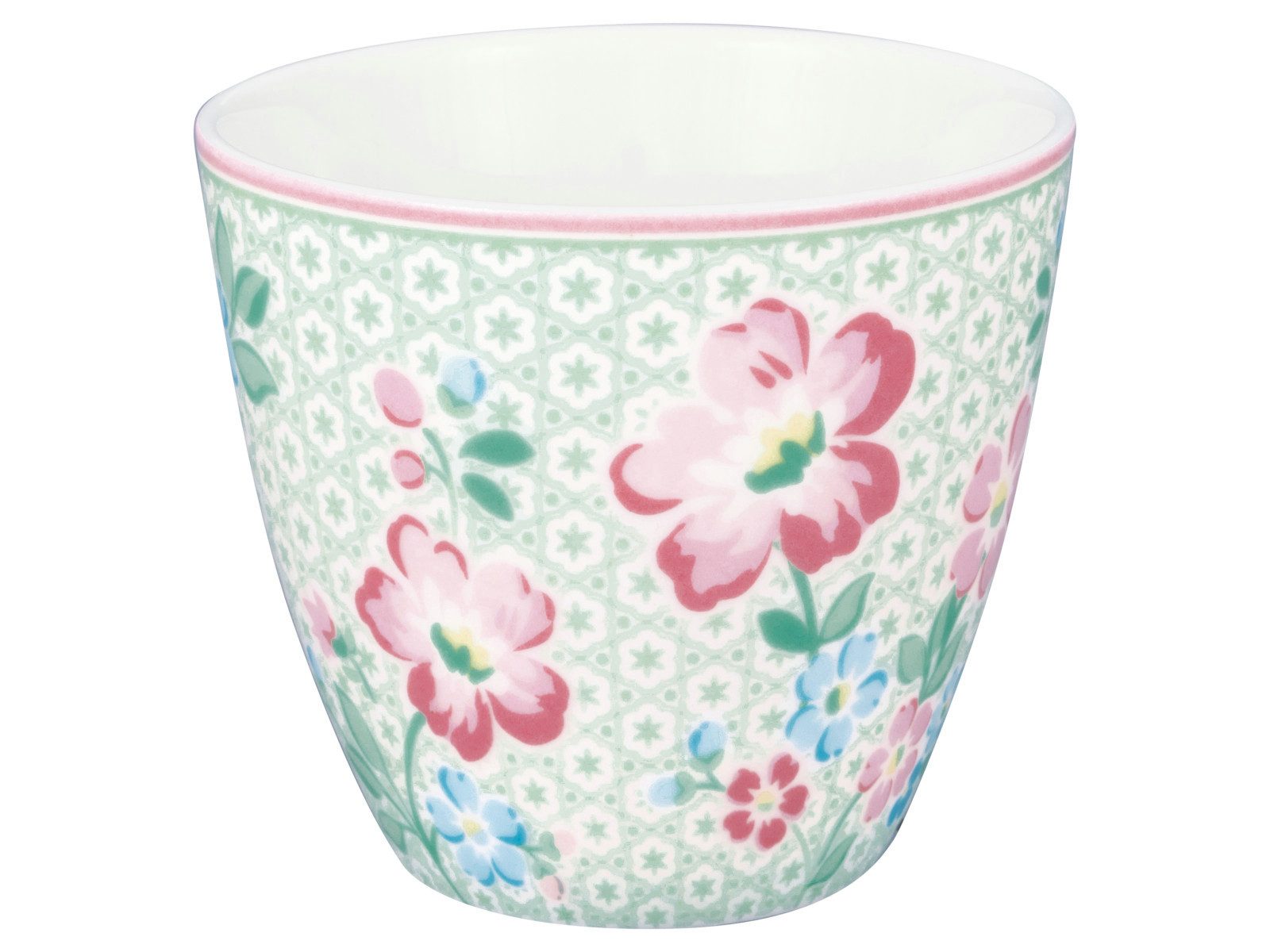 Greengate Becher Athea Latte Cup mint 0,35l, Porzellan