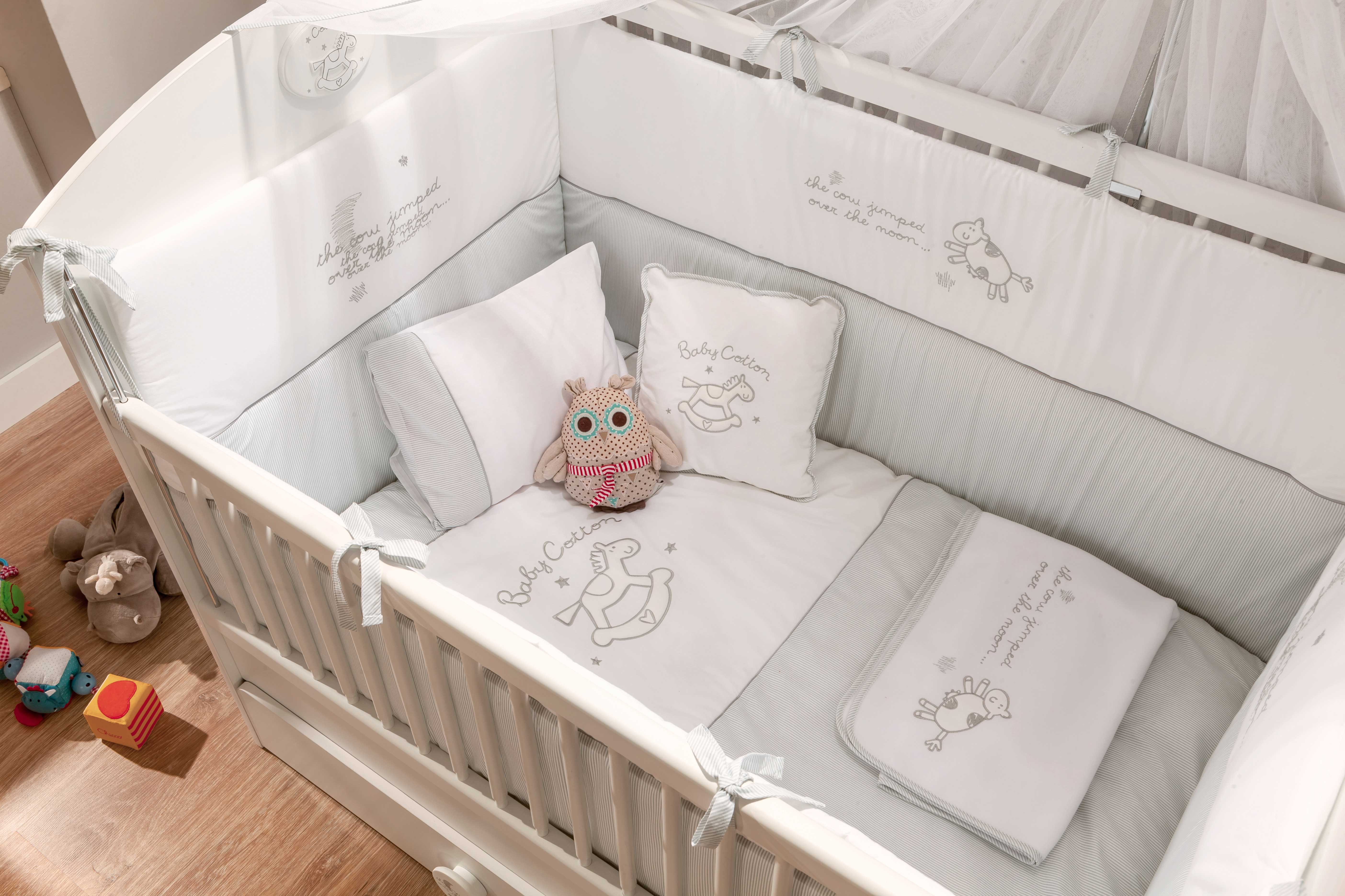 Möbel-Zeit Babybettwäsche COTTON Bettwäsche-Set, 80x130 cm, 8 teilig