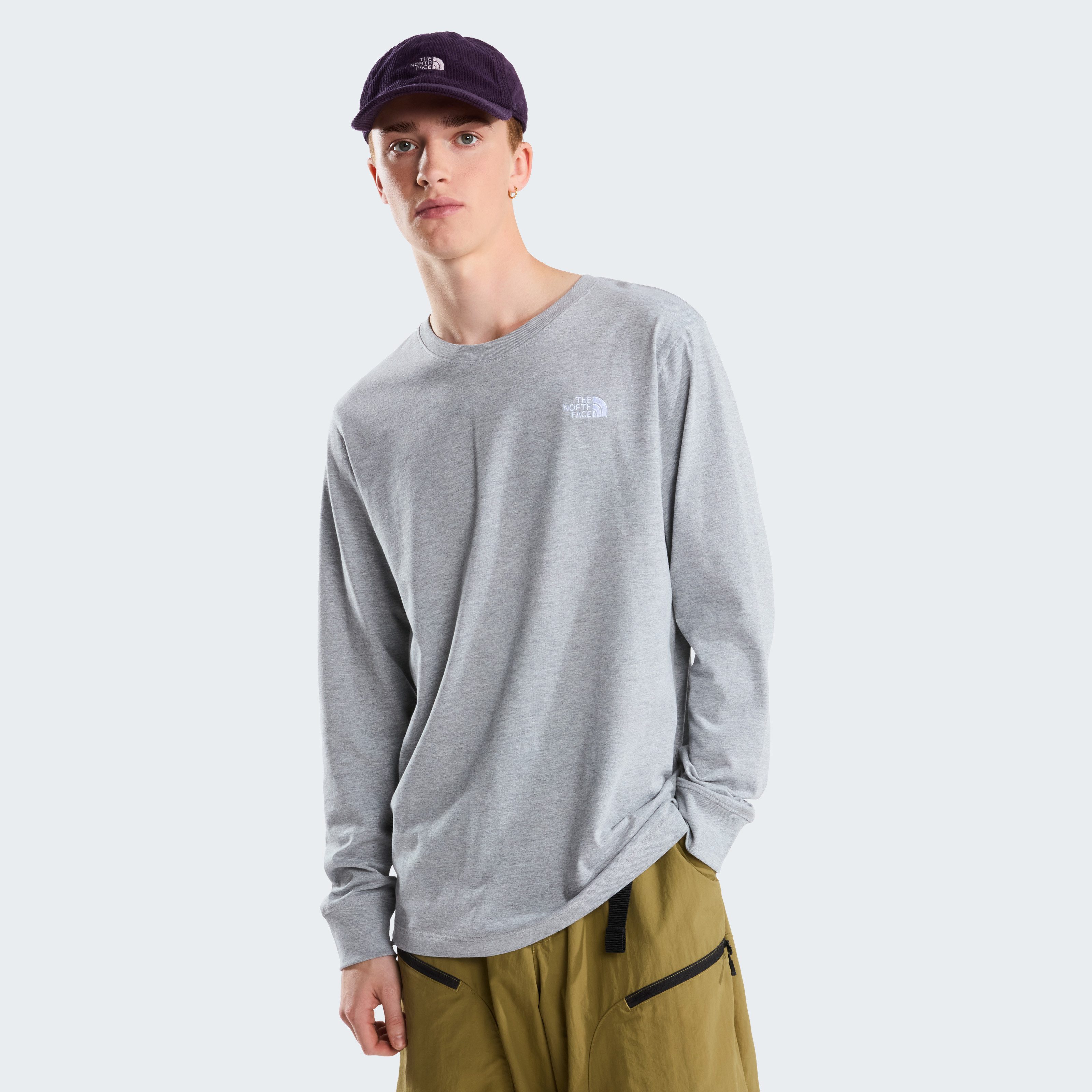 The North Face Langarmshirt M EVOLUTION SIMPLE DOME REGULAR LONG SLE mit Rundhalsausschnitt, reguläre Passform, aus Baumwollmischung