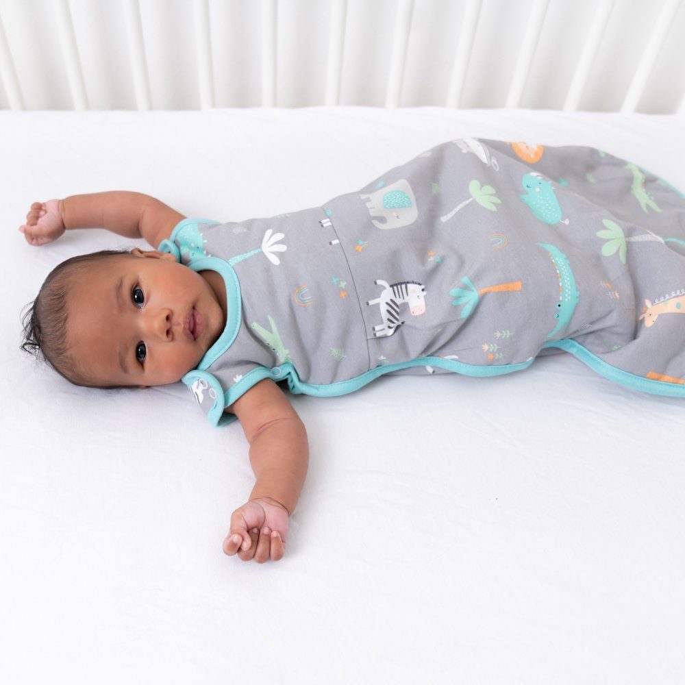1.0 Babyschlafsack, Safari Tog Schlummersack OEKO-TEX zertifiziert Kinderschlafsack,