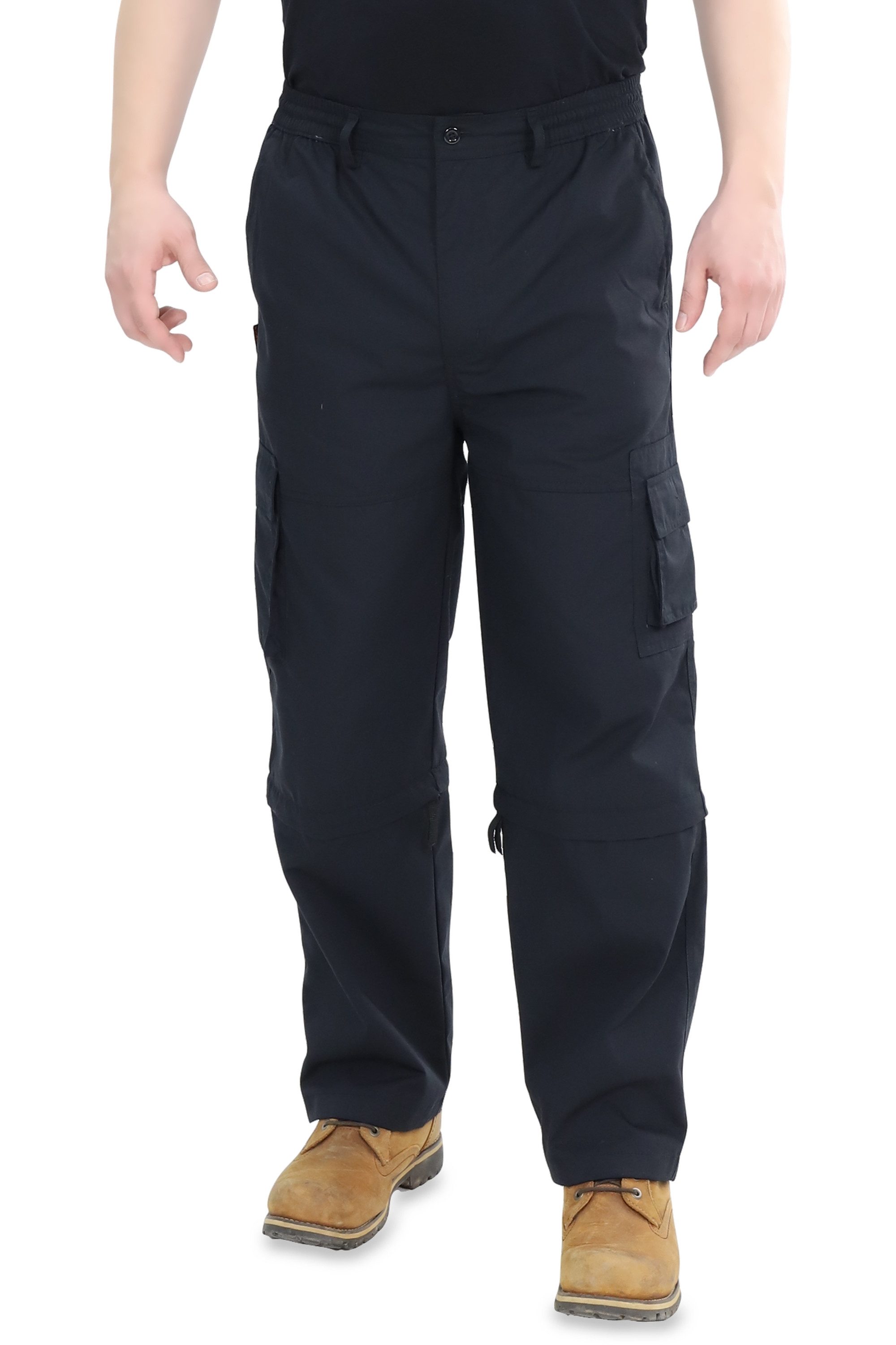 Ben Creek Zip-off-Hose QDA13Z lange Outdoor Freizeithose mit Multitaschen, 3/4 Zip Off Capri