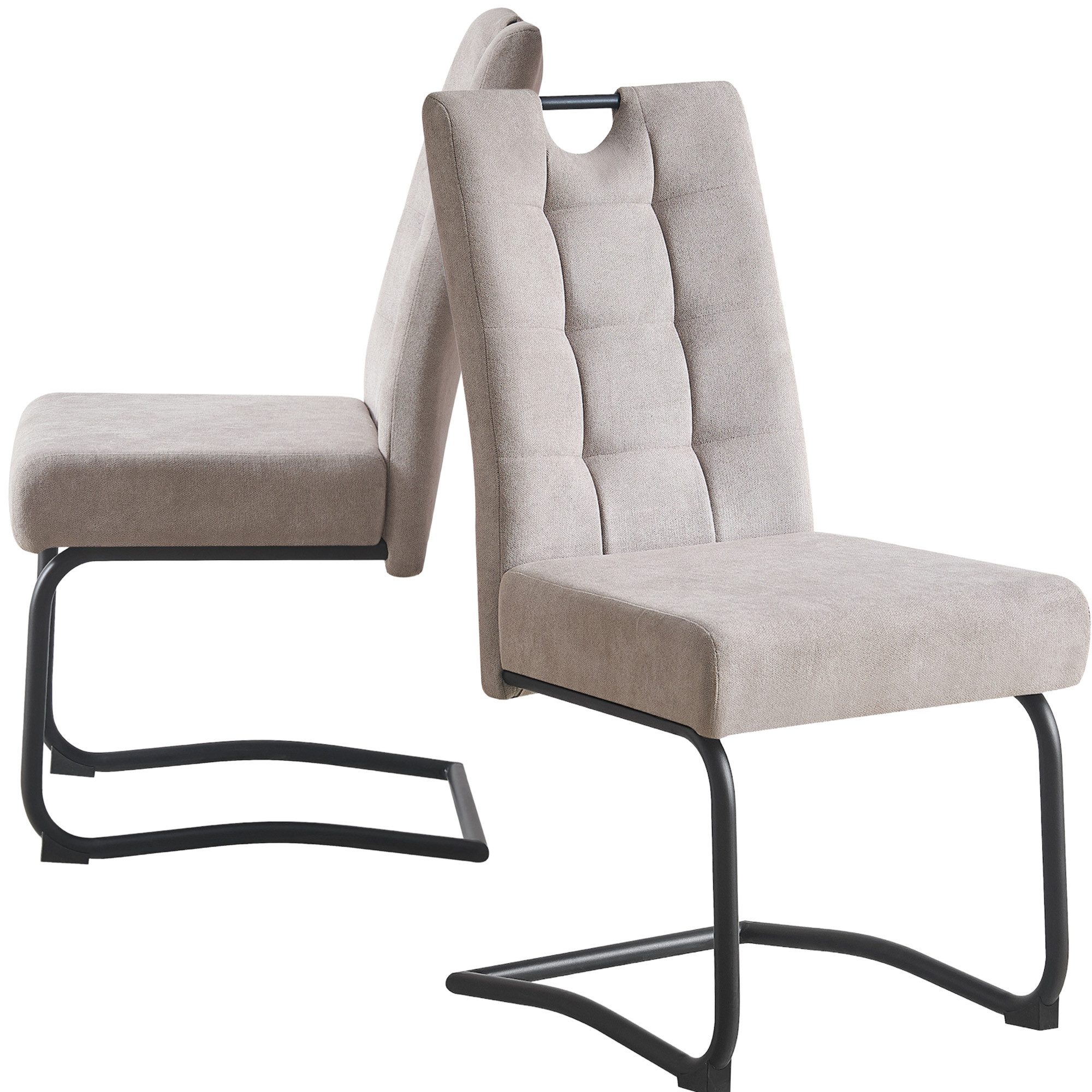 B&D home Freischwinger SOFIA (Set, 2 St), mit Taschenfederkern-Sitz und Griff, 140kg belastbar